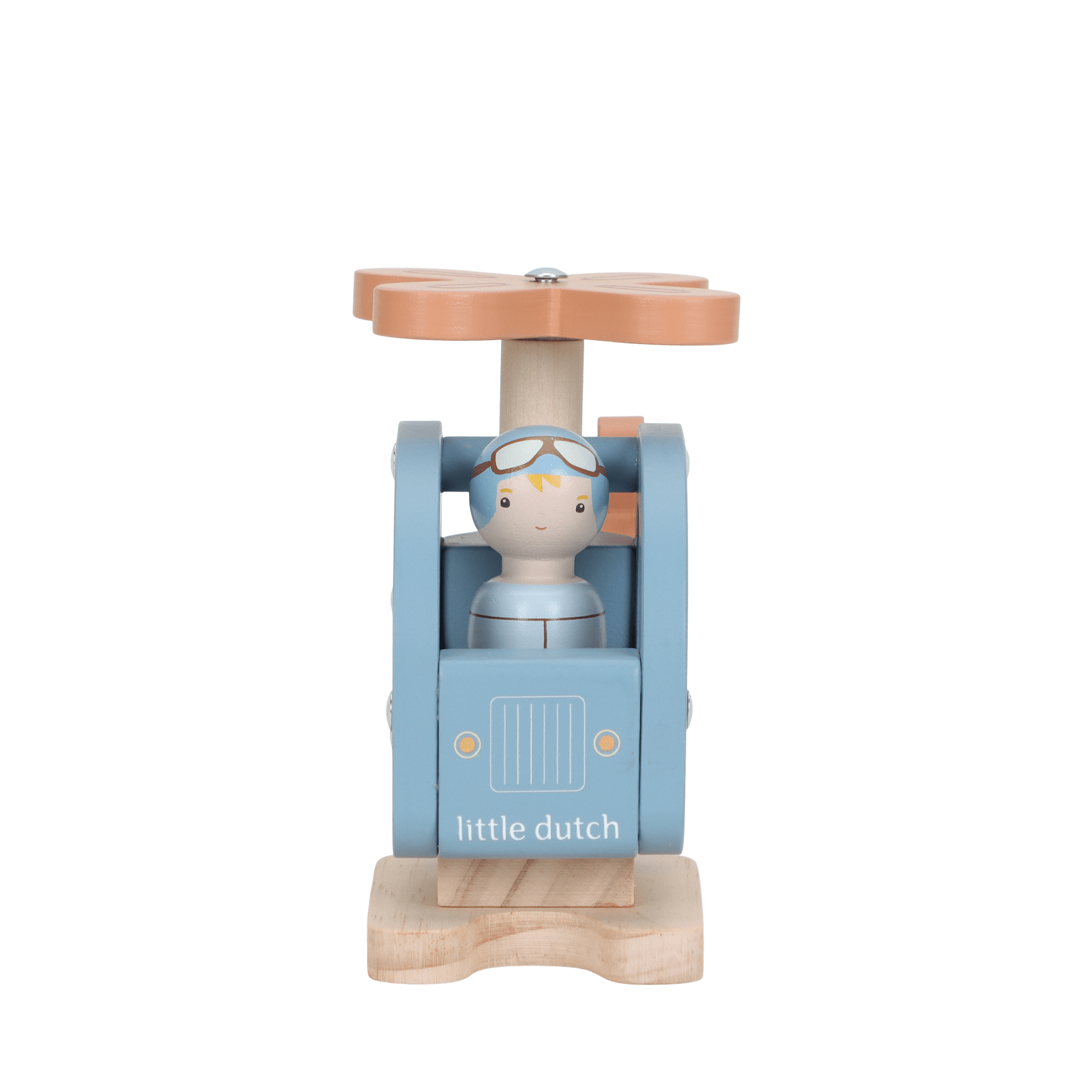 Wooden Helicopter and Peg Doll