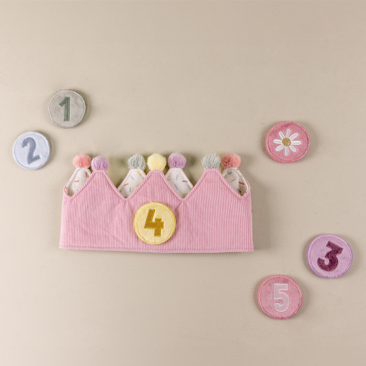 Birthday Crown With Numbers - Pink