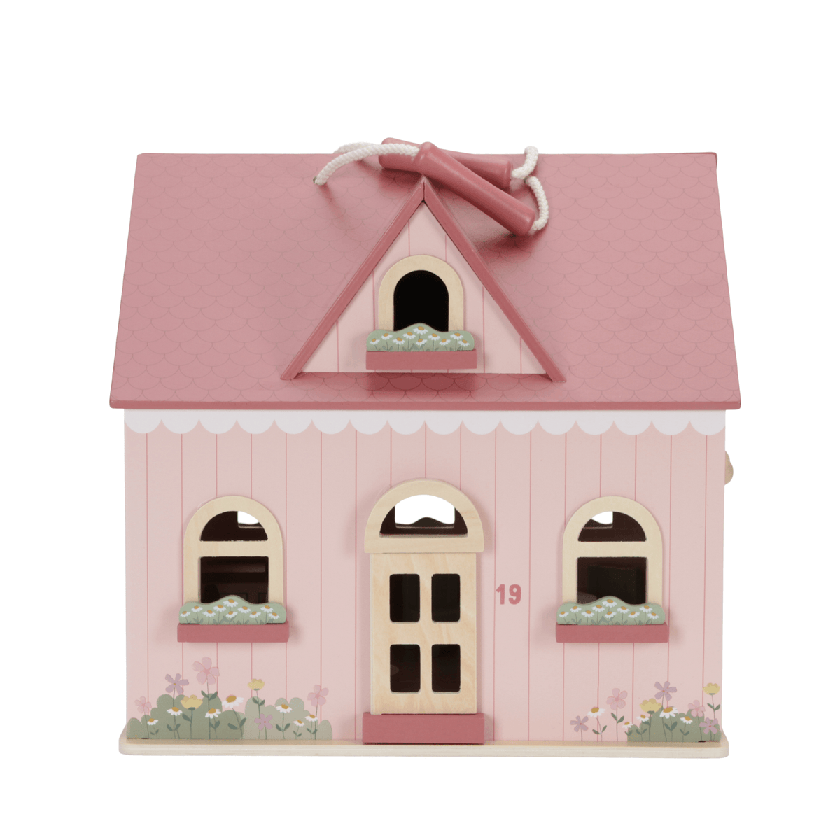 Portable Pink Doll's House Plus Furniture and Accessories