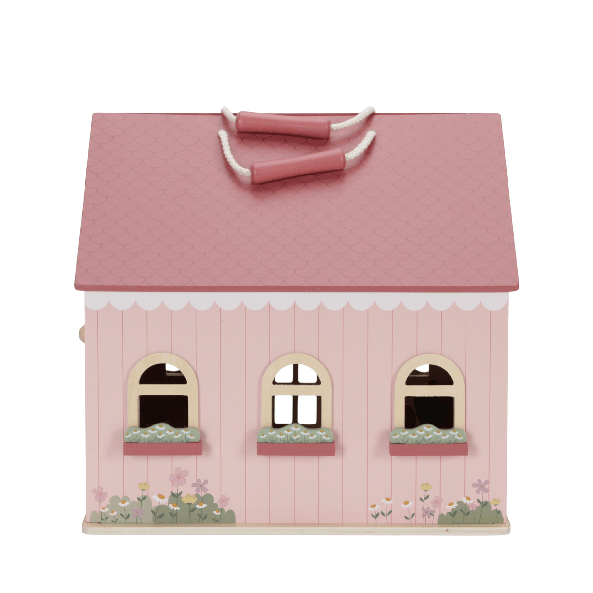 Portable Pink Doll's House Plus Furniture and Accessories