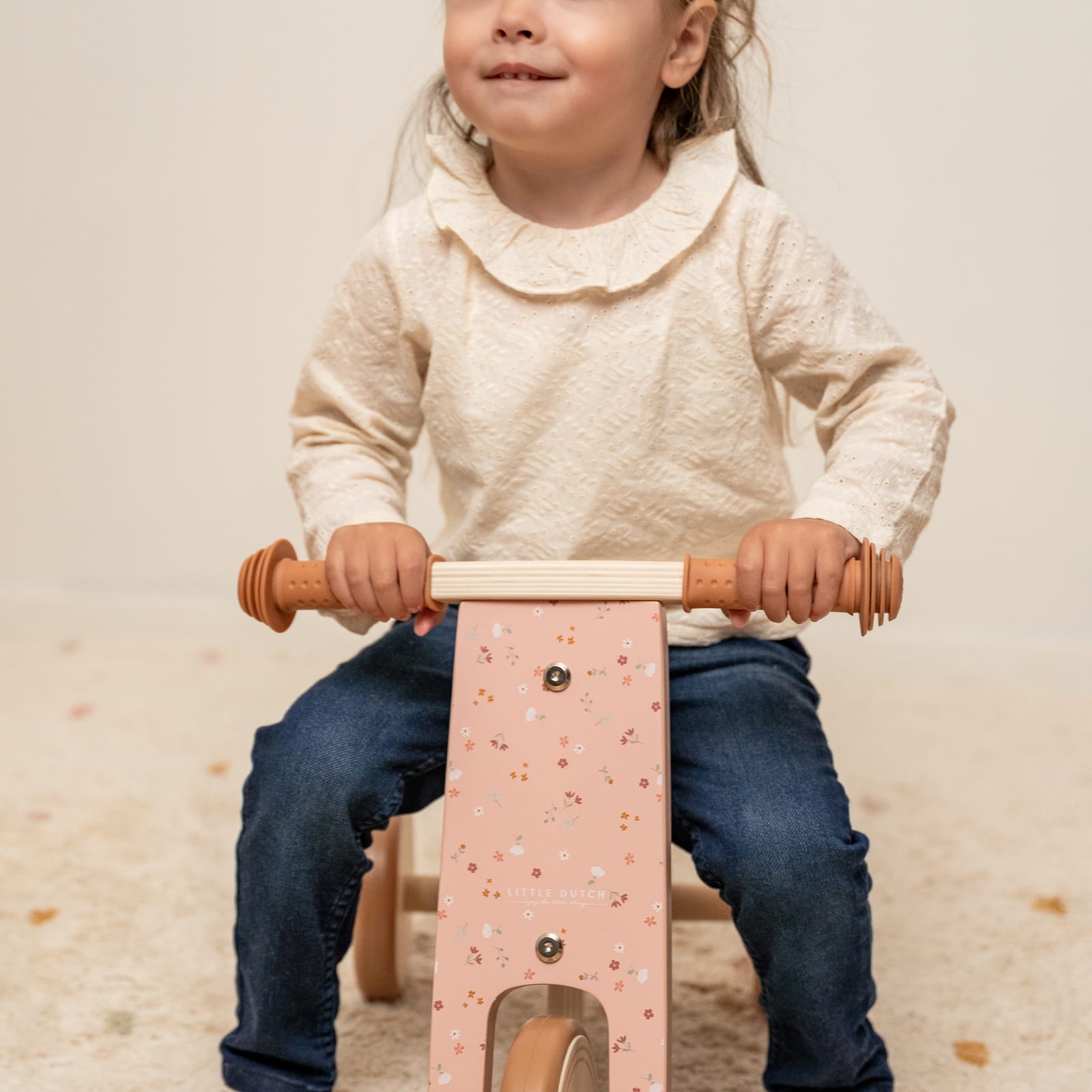 Wooden Tricycle - Pink Flower