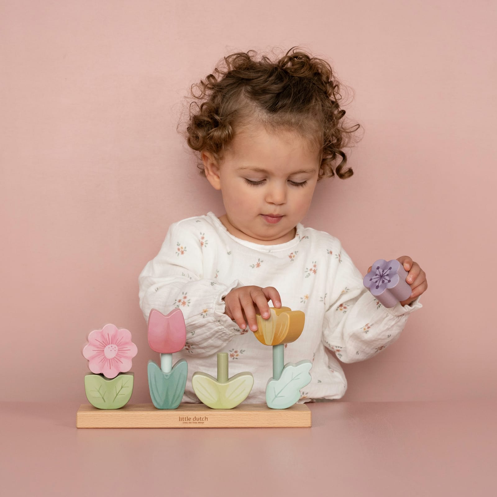 Stacking Puzzle - Fairy Garden Flowers