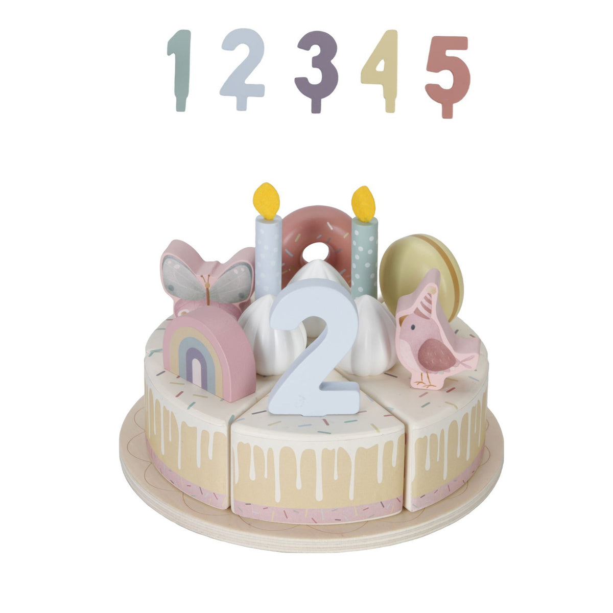 Wooden Birthday Cake - Pink