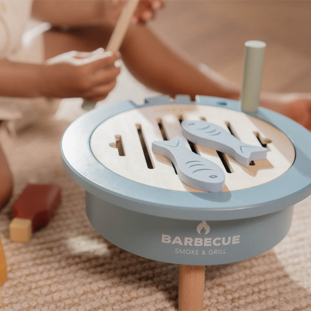 Wooden Barbecue and Food Toy Set