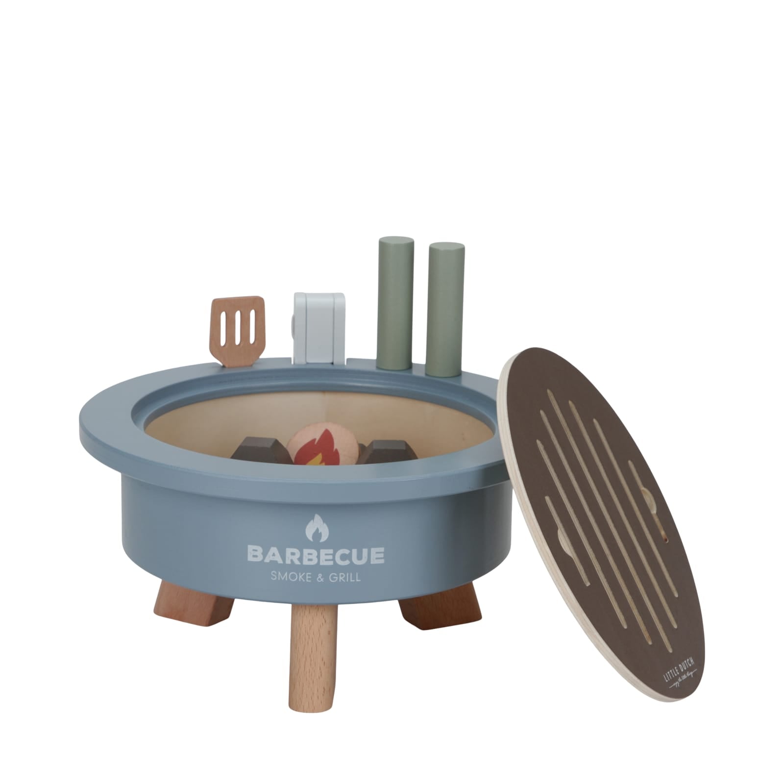 Wooden Barbecue and Food Toy Set