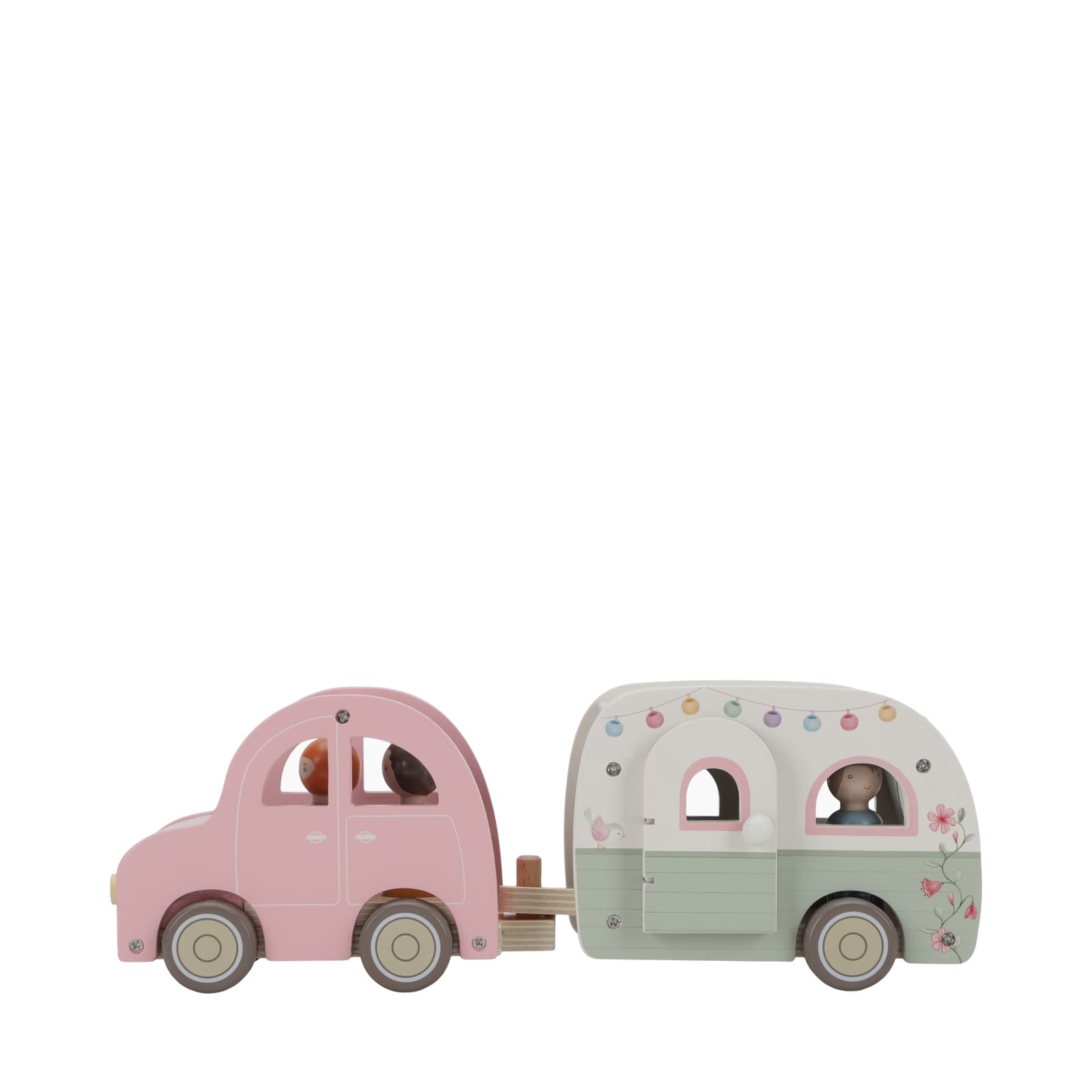 Wooden Car and Caravan Set