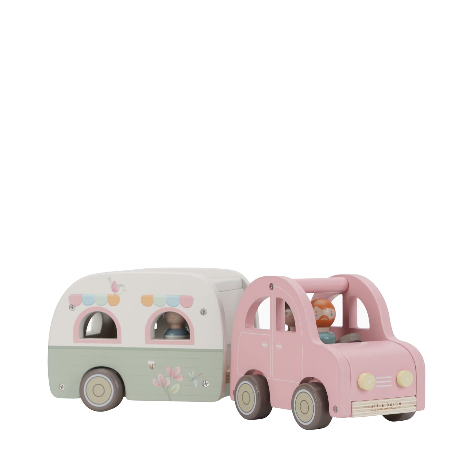 Wooden Car and Caravan Set