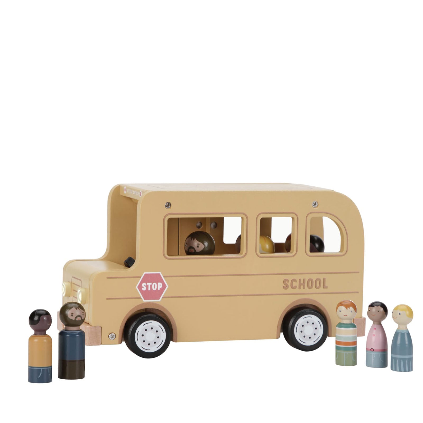 Wooden School Bus with Figures