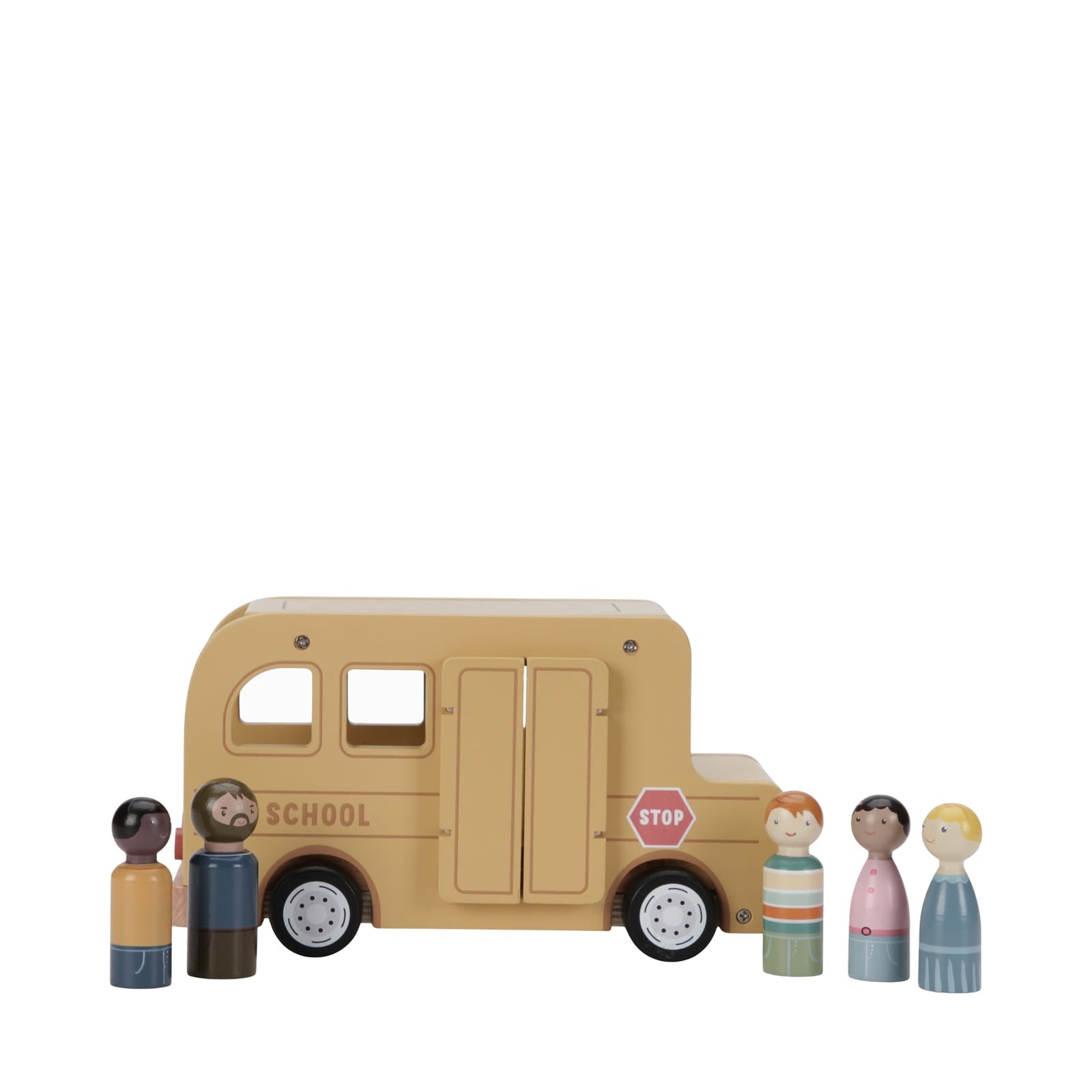 Wooden School Bus with Figures