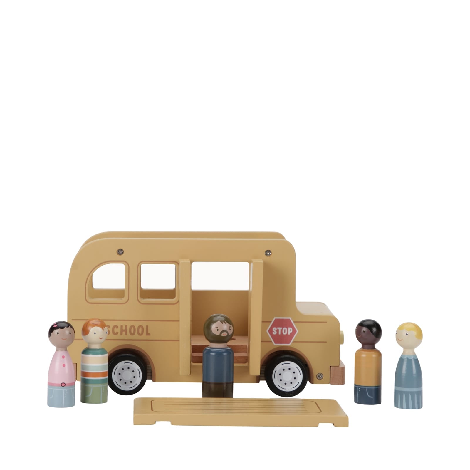 Wooden School Bus with Figures