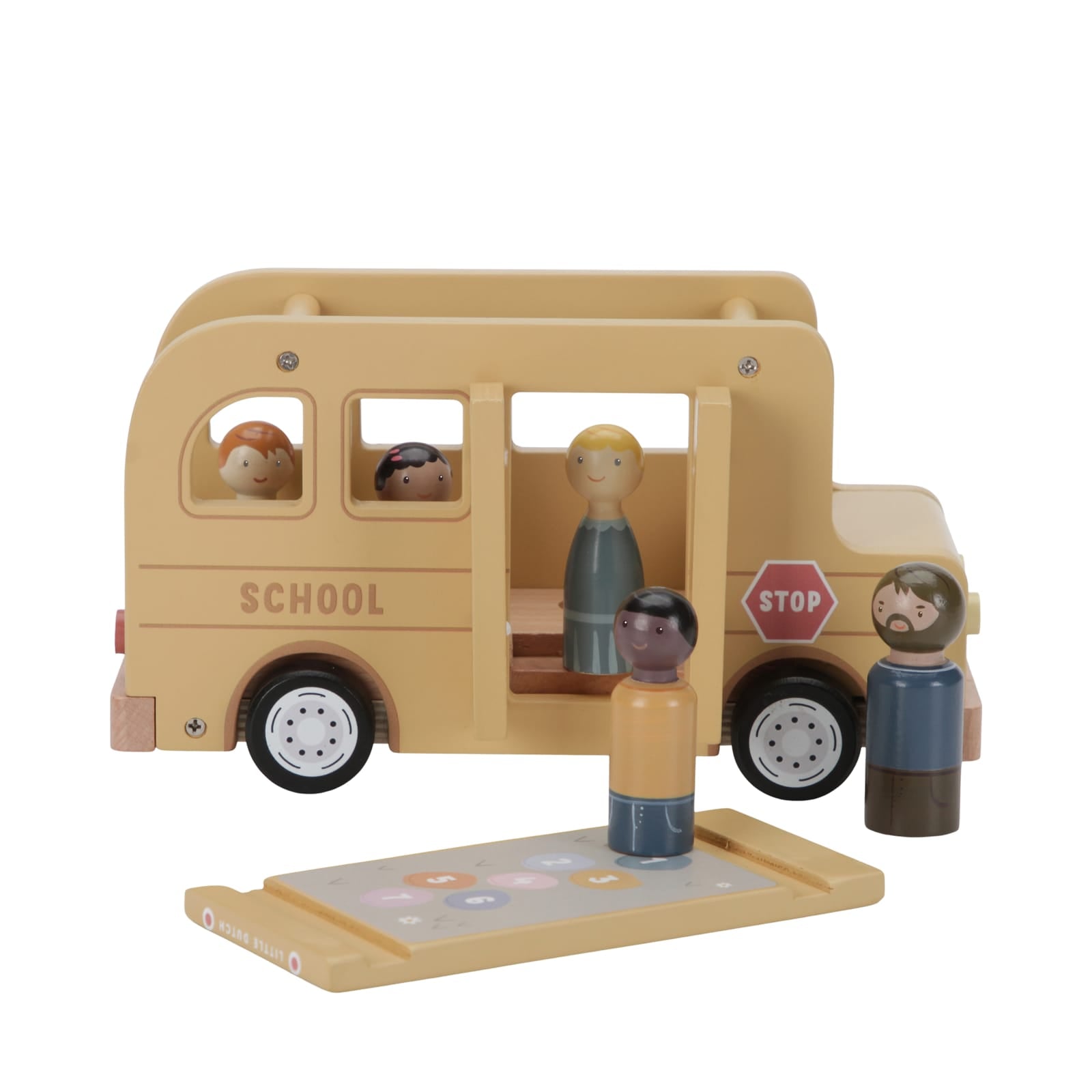 Wooden School Bus with Figures