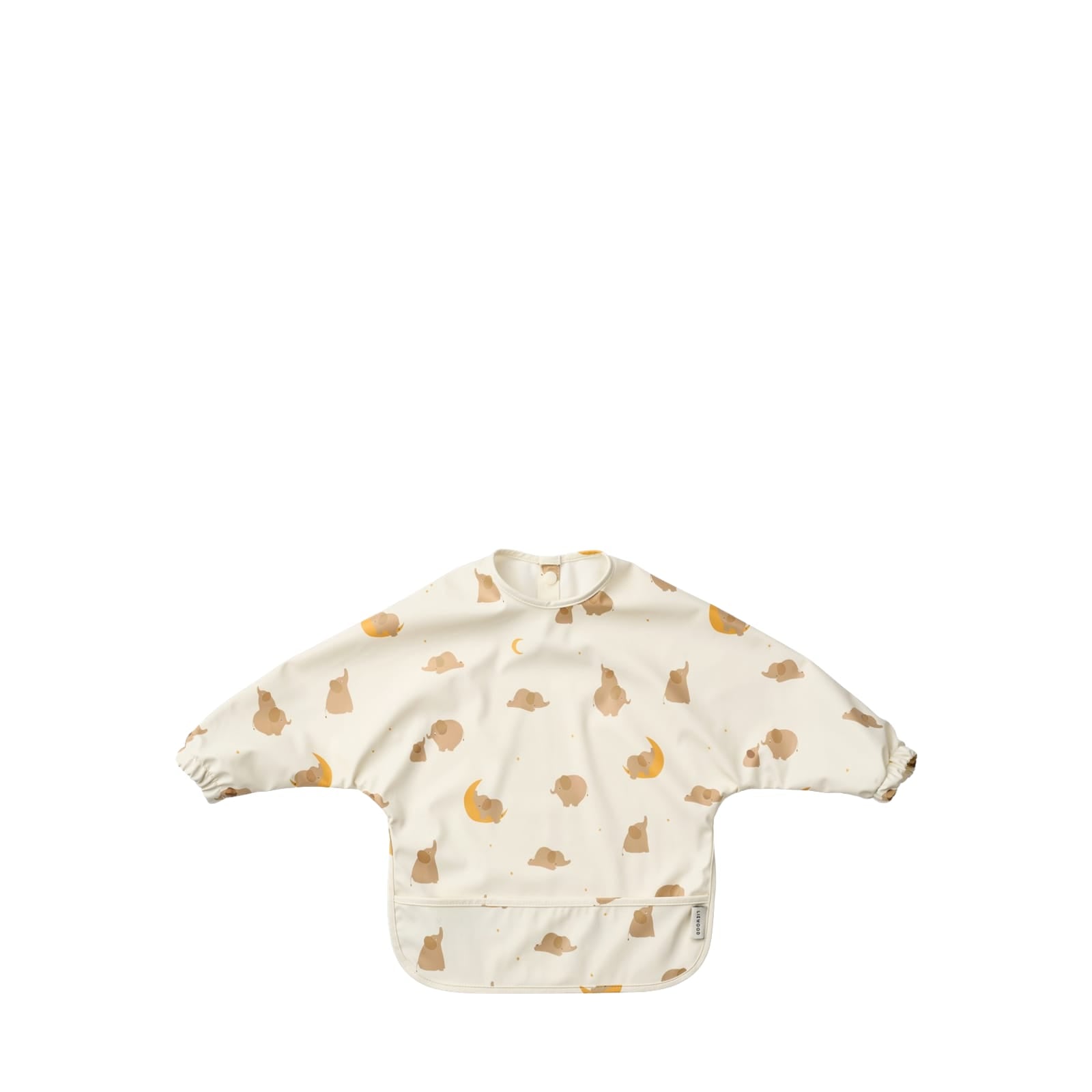Merle Printed Cape Bib - Elephant Creme De La Creme