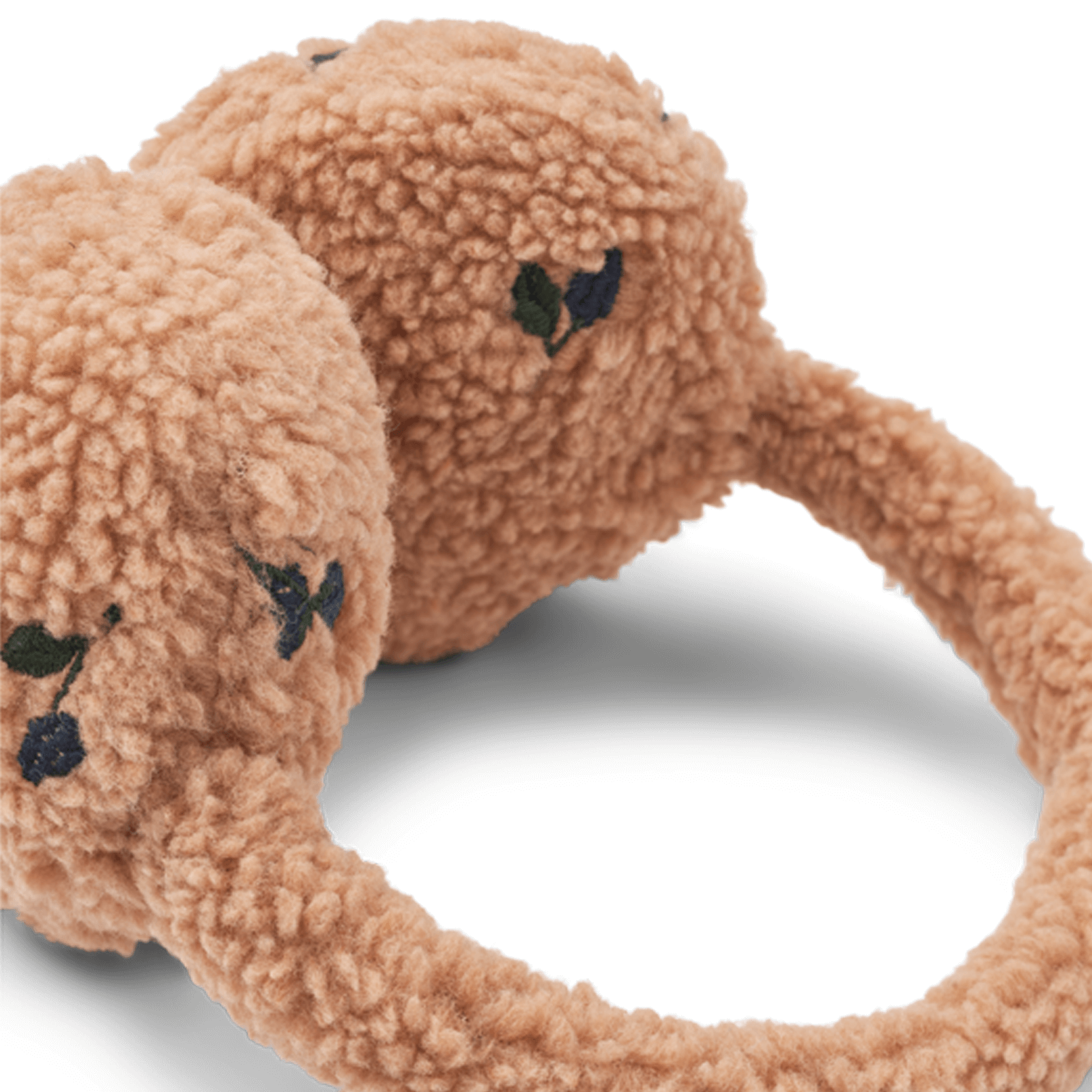 Albero Pile Ear Warmers - Berry Pale Tuscany Embroidery