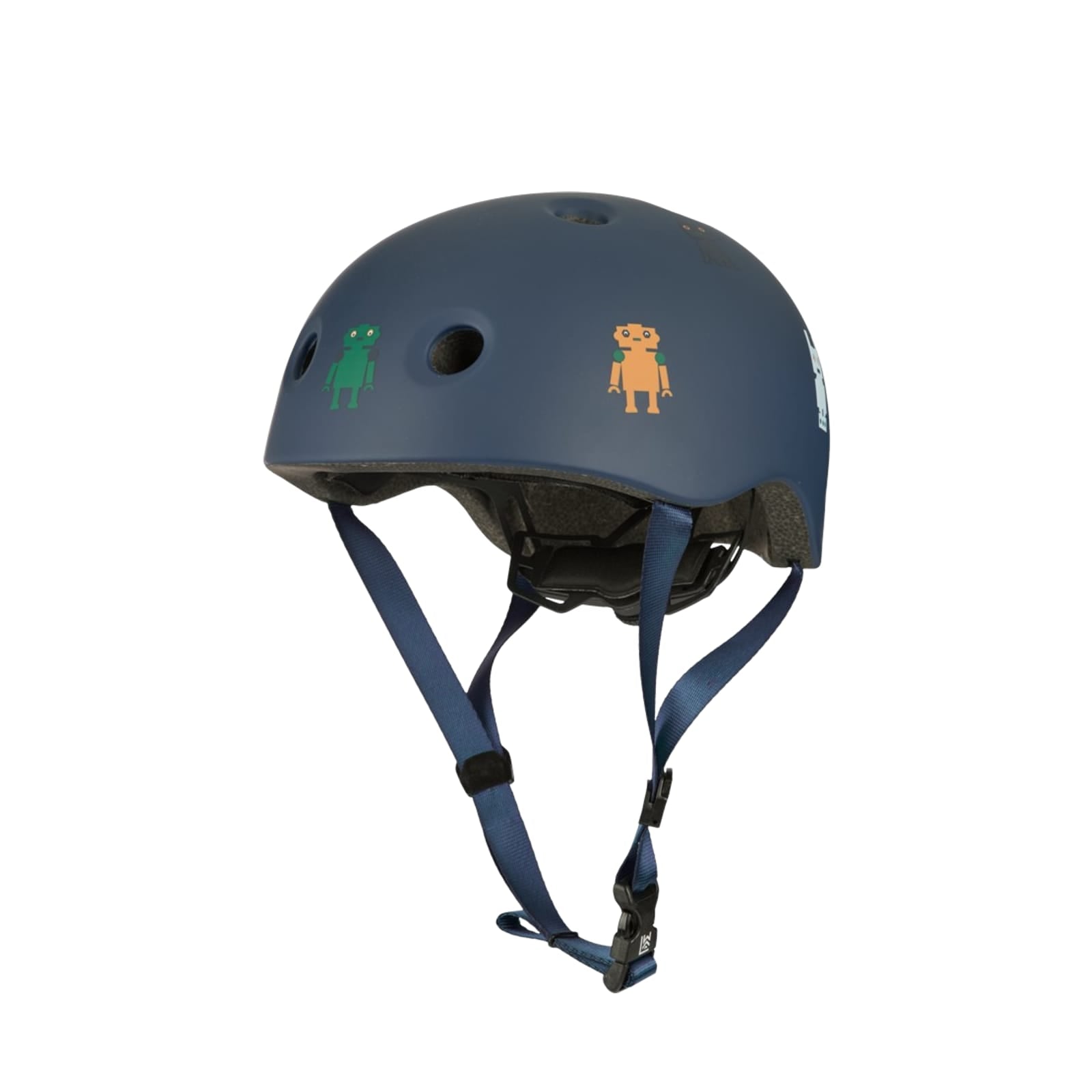 Hilary Bike Helmet Robots / Indigo Blue