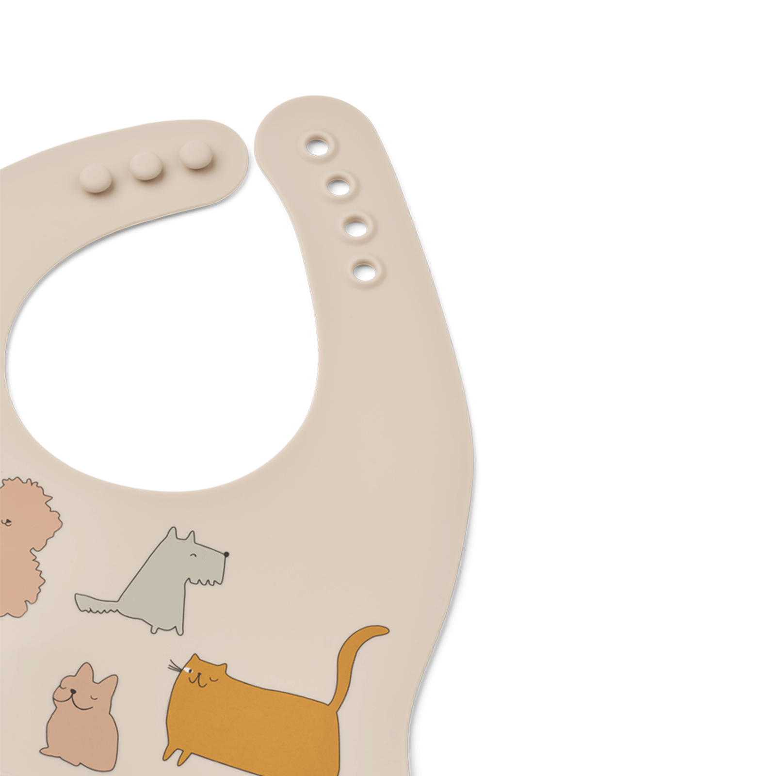 Ember Printed Bib 2-pack - Cats and Dogs Sandy