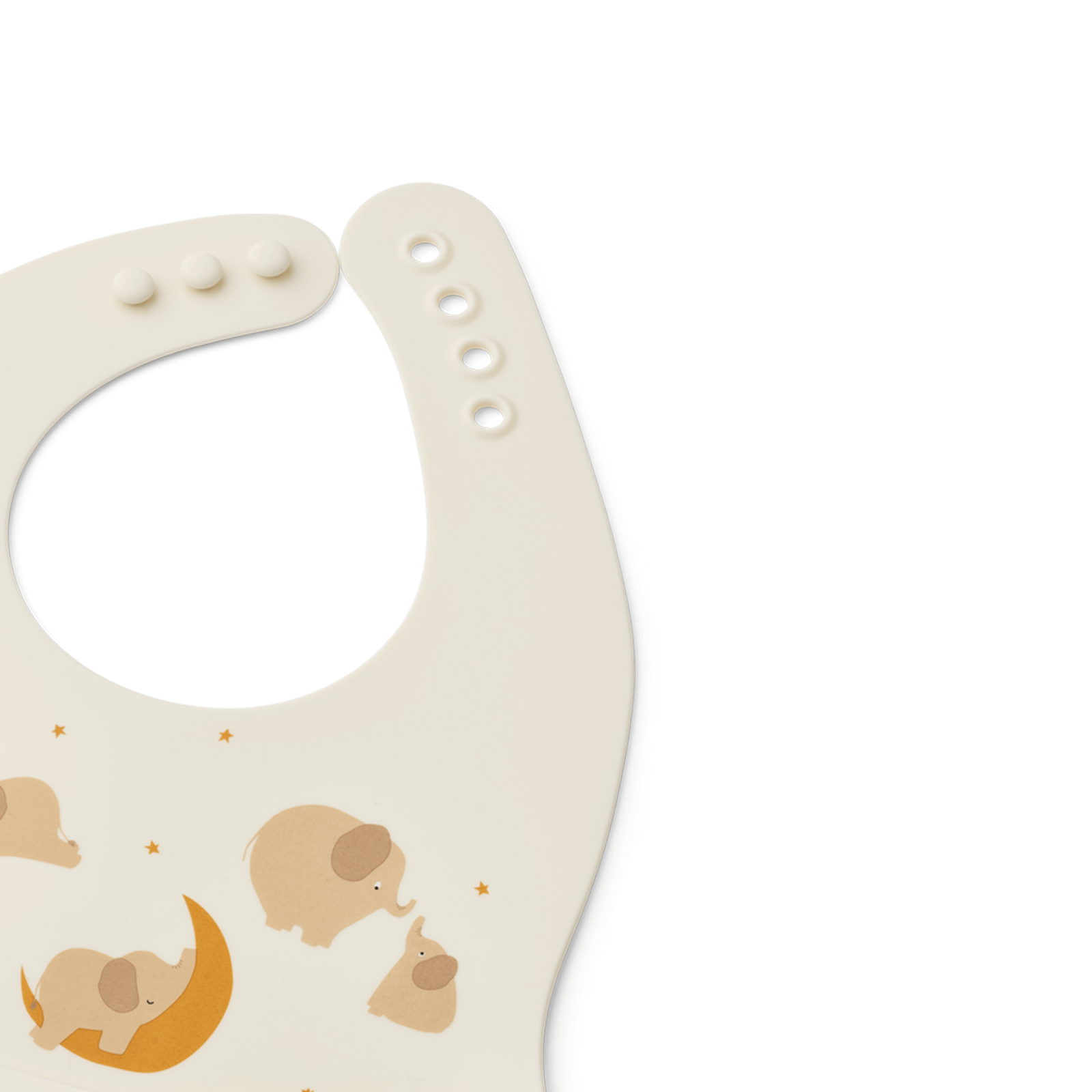 Ember Printed Bib 2-pack - Elephant Creme De La Creme