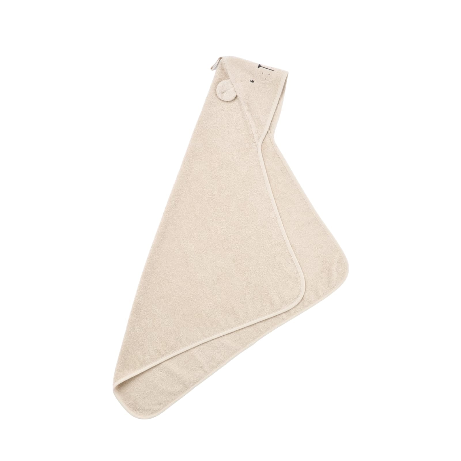 Albert Polarbear Hooded towel - Sandy