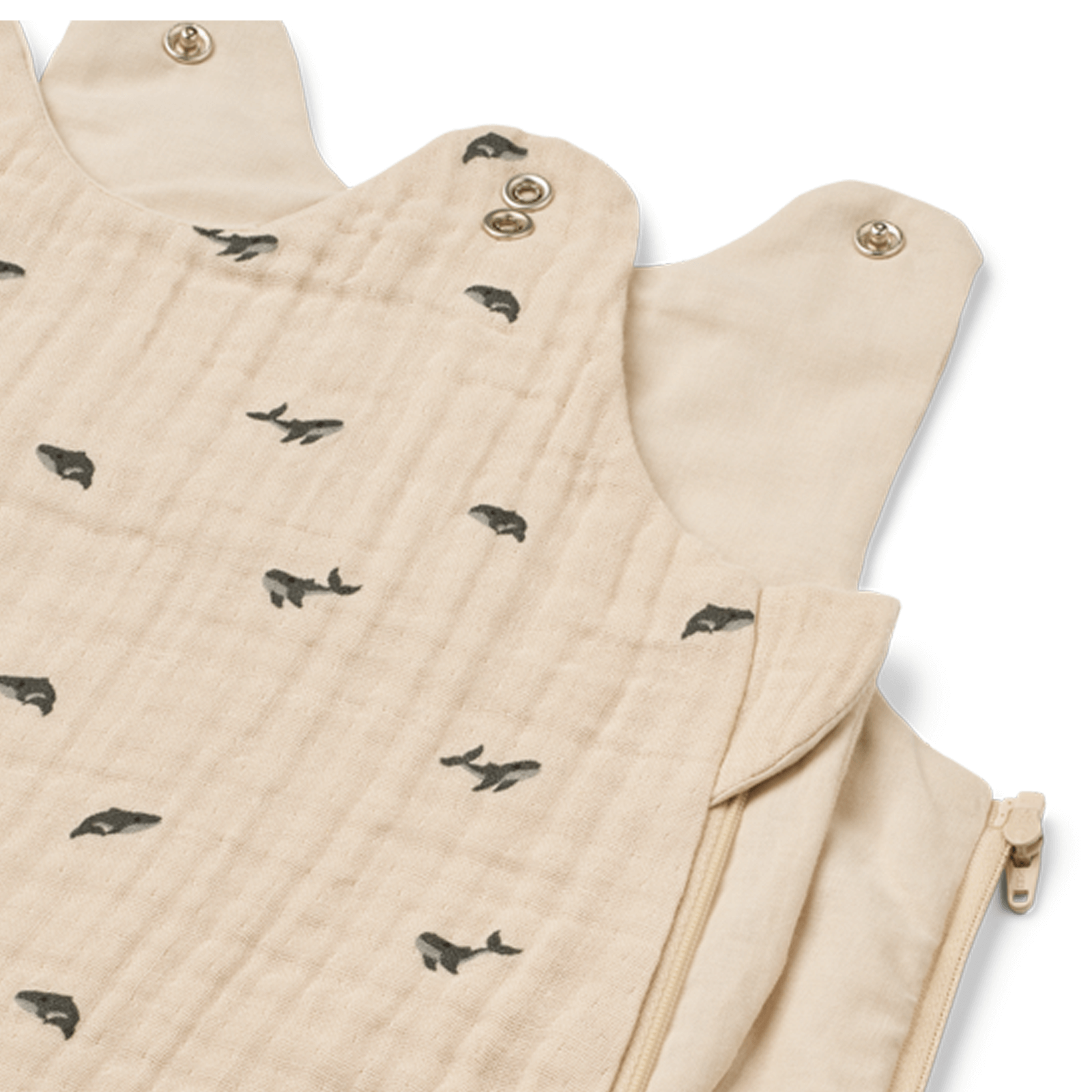 Flora Printed Sleeping Bag 80/86 - Mini Whale Sandy