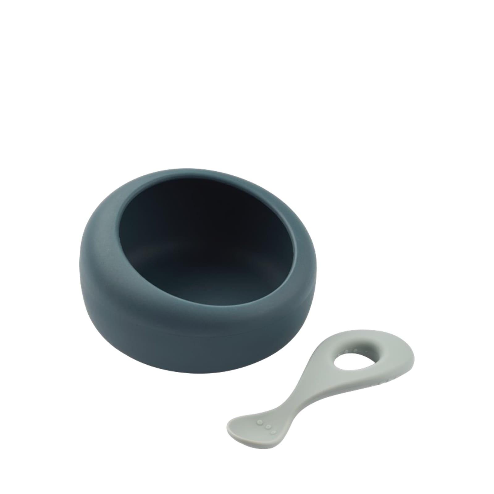Sparia Bowl with Spoon - Whale Blue Dove Blue