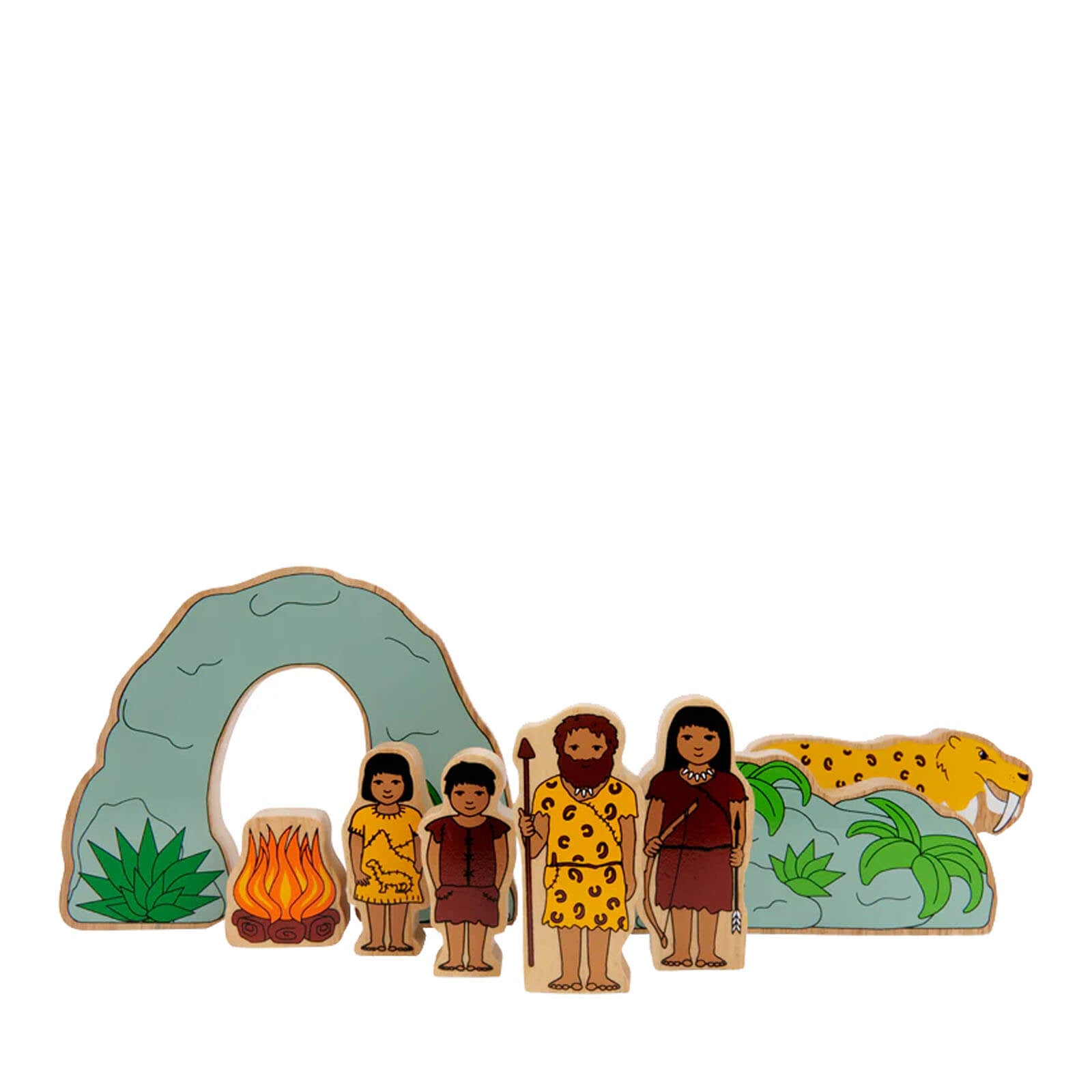 Wooden Prehistoric Play Set - 8 Pieces