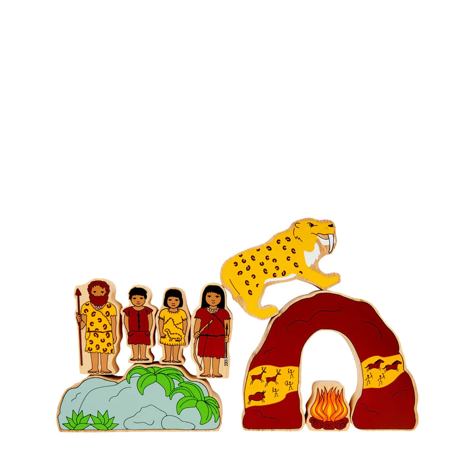 Wooden Prehistoric Play Set - 8 Pieces