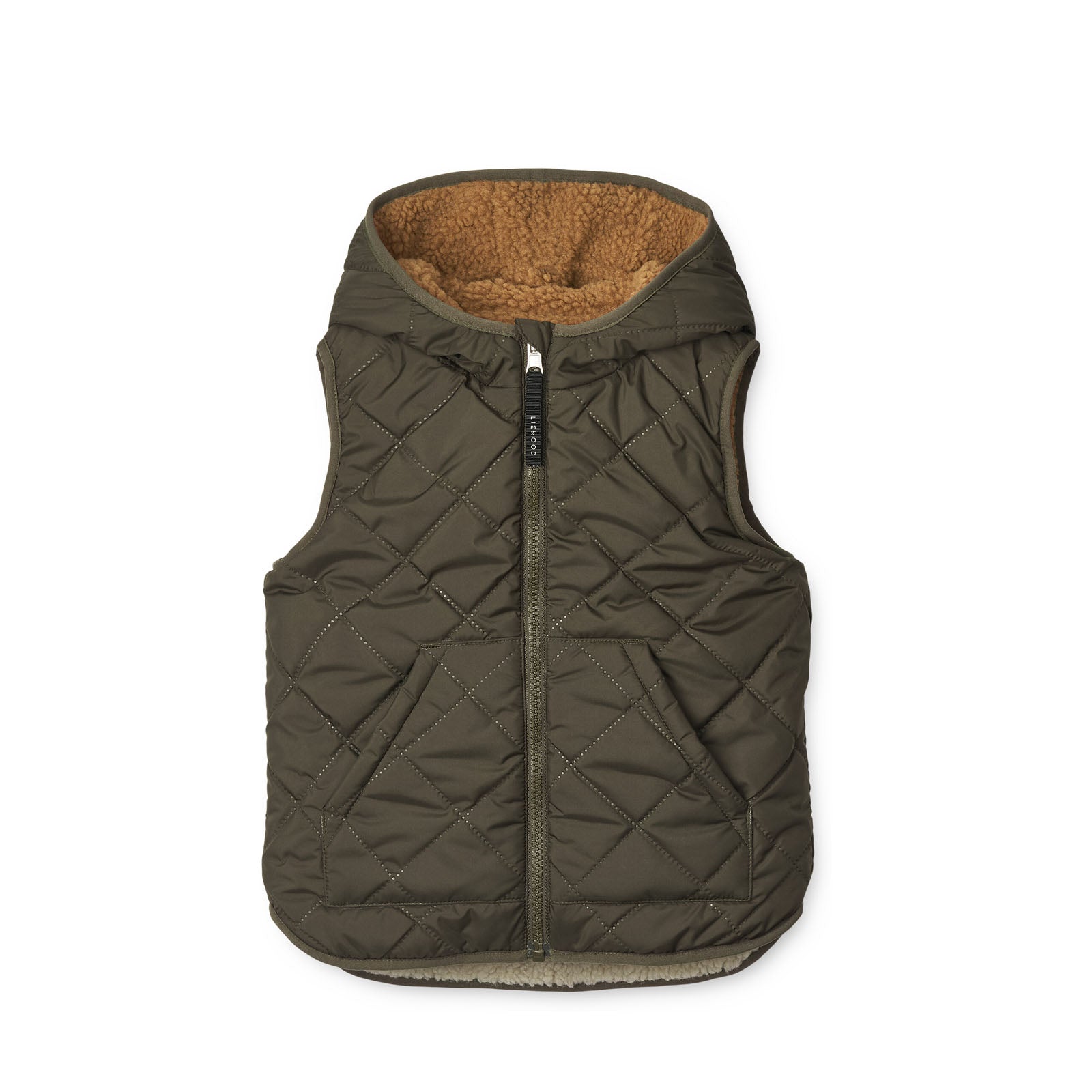 Diana Reversible Vest -  Army Brown - 8 Years