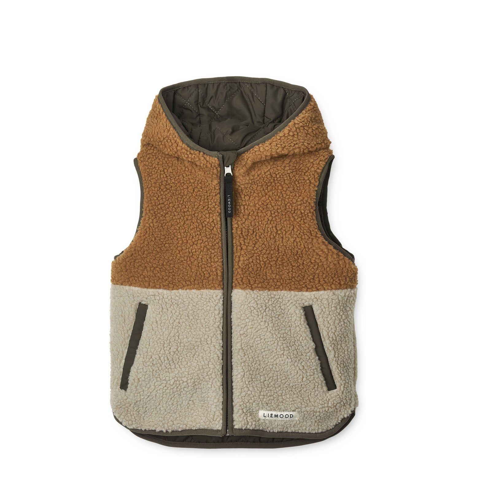 Diana Reversible Vest -  Army Brown - 8 Years