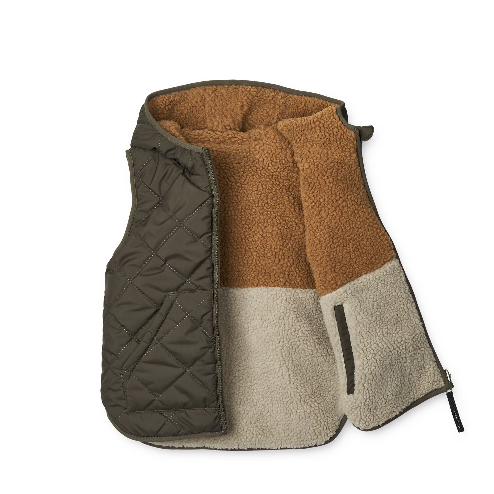 Diana Reversible Vest -  Army Brown - 8 Years