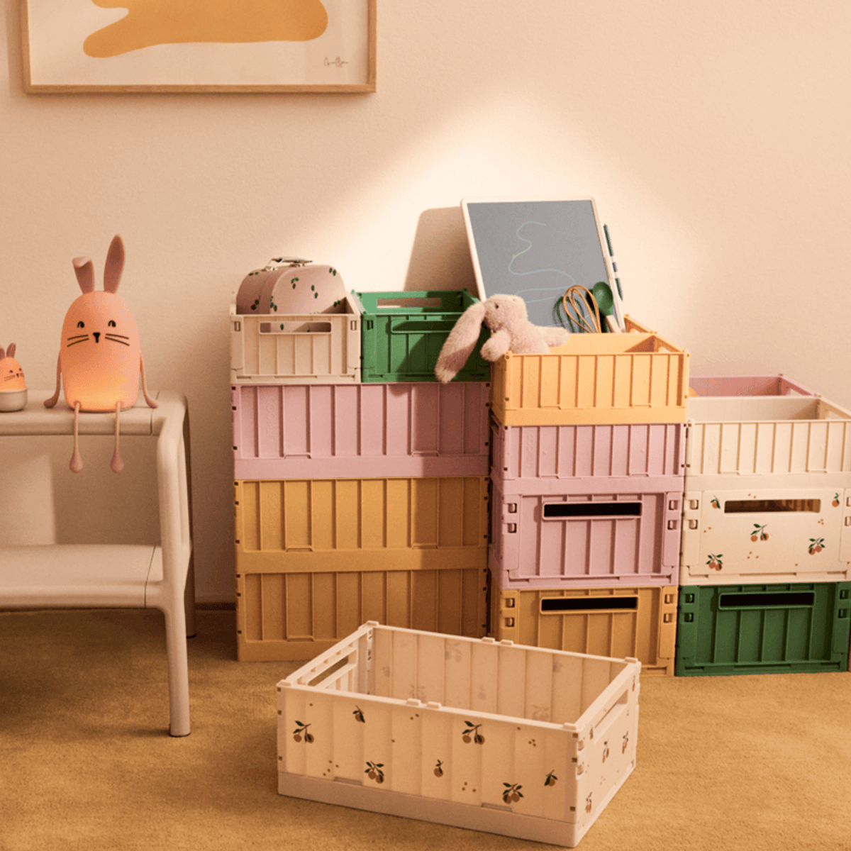 Weston Storage Box Medium 2 Pack - Rose Blush
