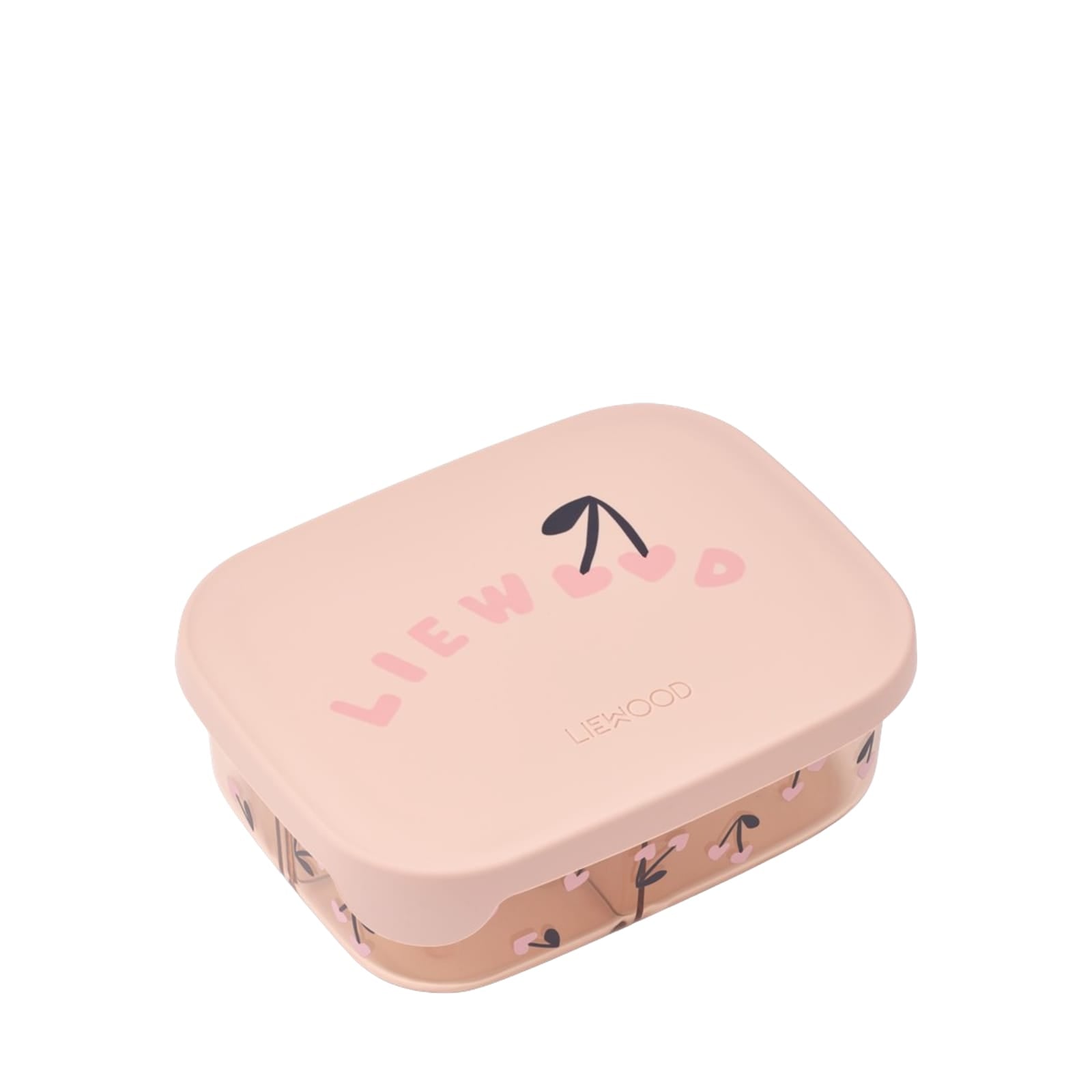 Pink lunch box with 'LIENWOOD' branding on a white background