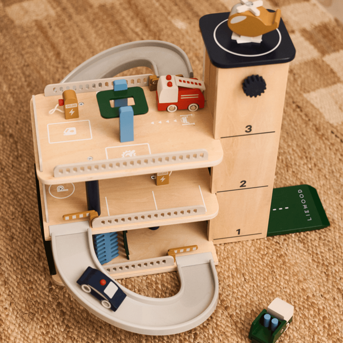 Jordy Wooden Parking Tower - Beach Blue