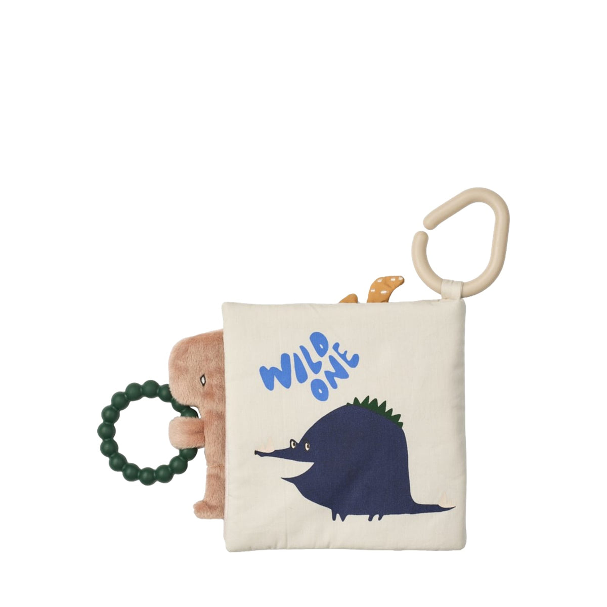 Fey Dino Roar Fabric Book - Dino Roar Dove Blue