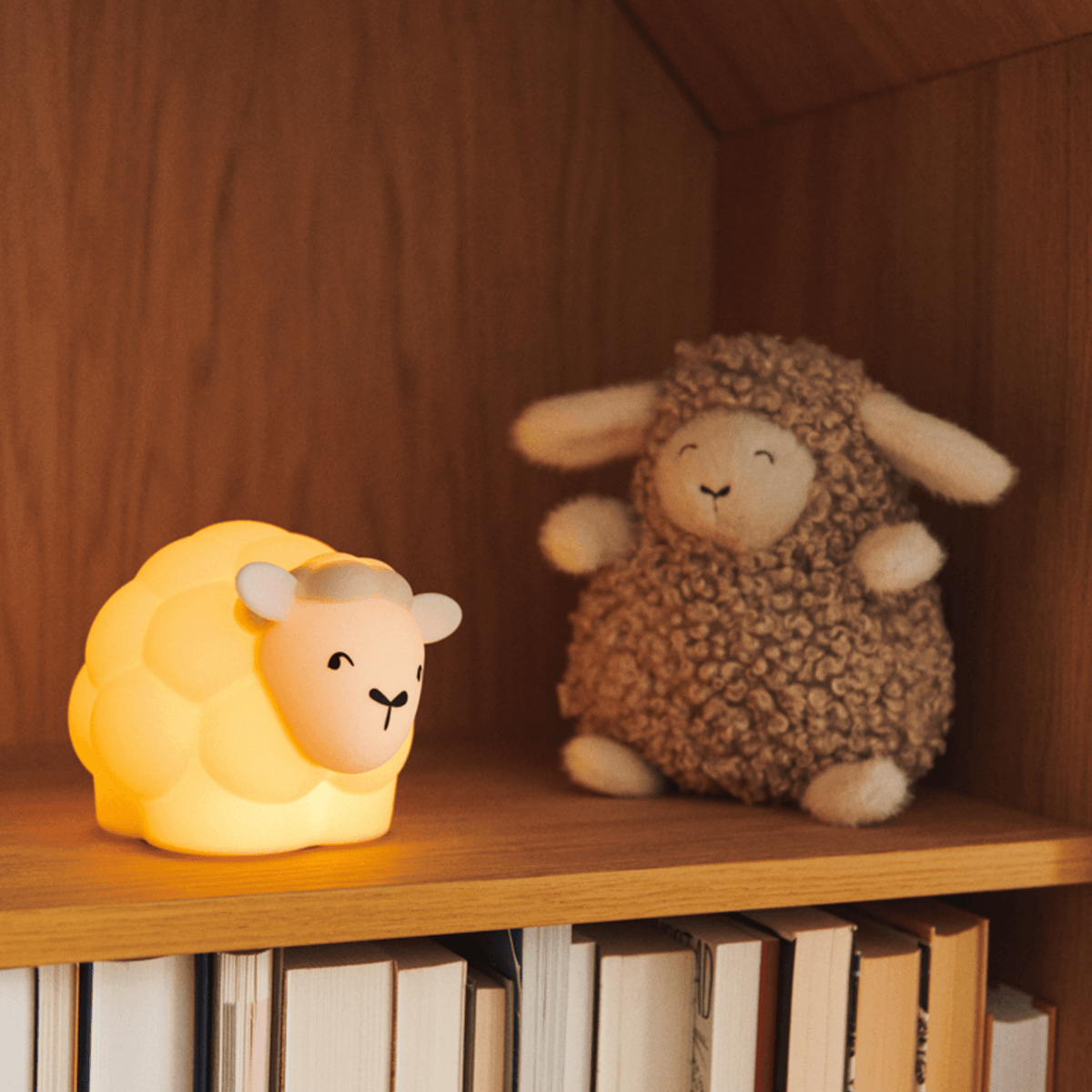 Winston Sheep Night Light - Dark Sandy