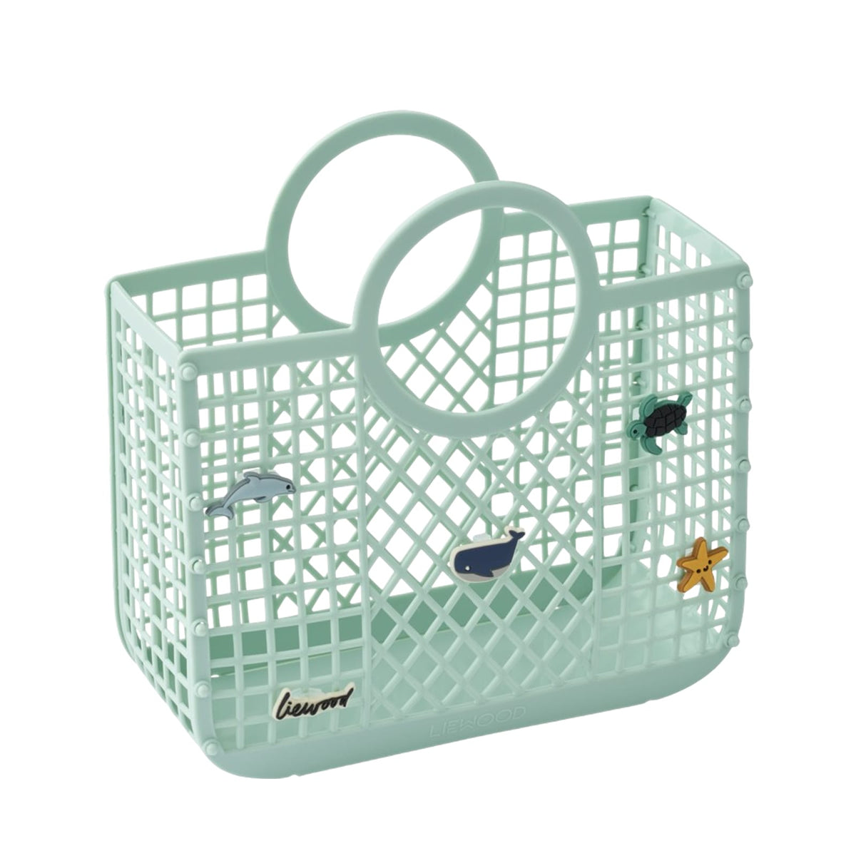 Samantha Basket with Charms - Light Peppermint