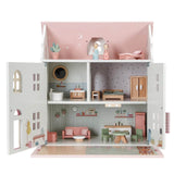 Pink & White Doll's House Plus Furniture and Accessories
