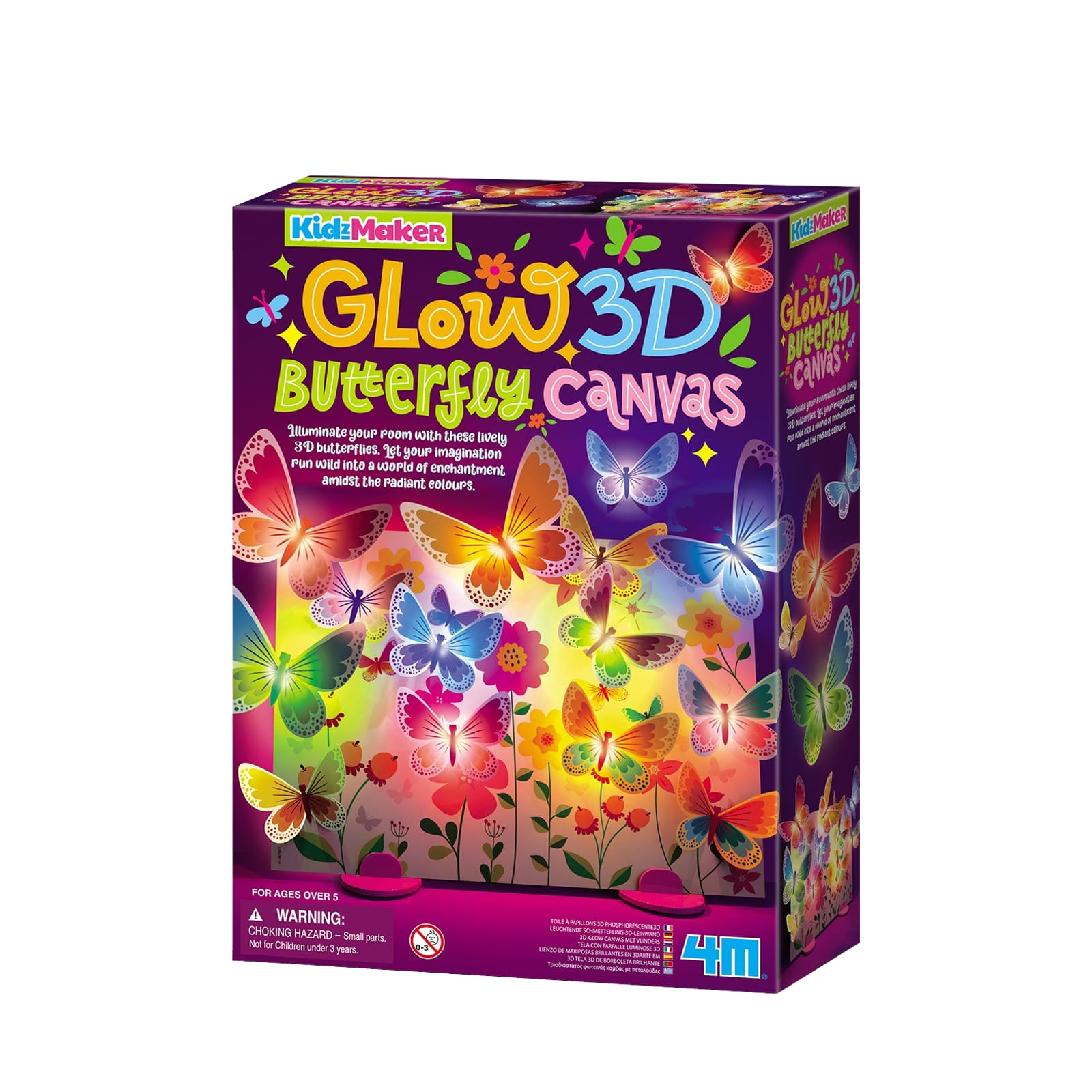 KidzMaker - Glow 3D Butterfly Canvas