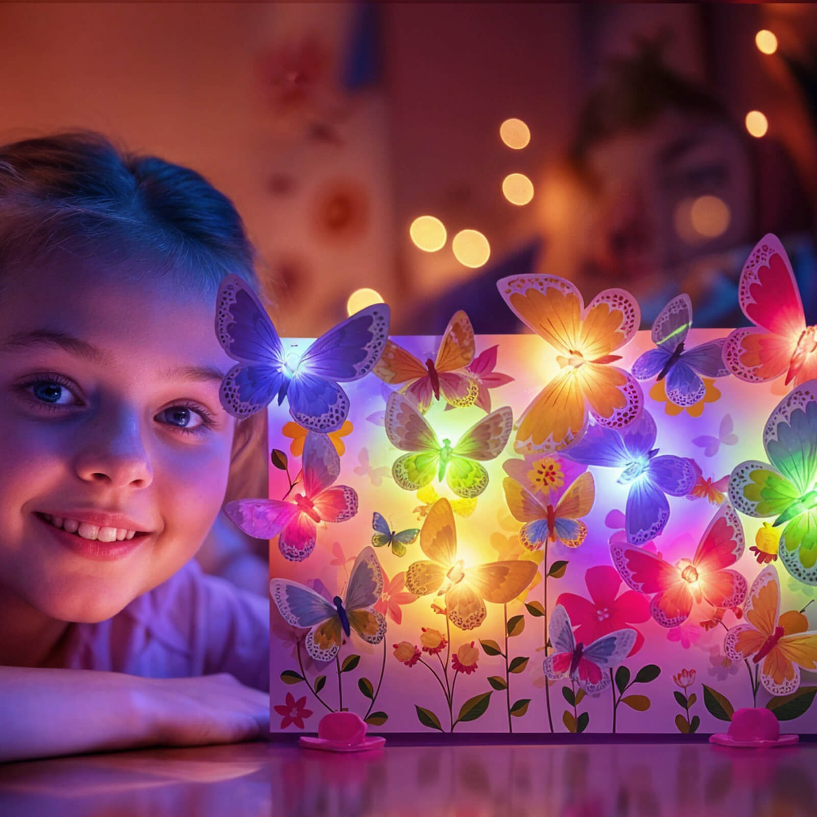 KidzMaker - Glow 3D Butterfly Canvas