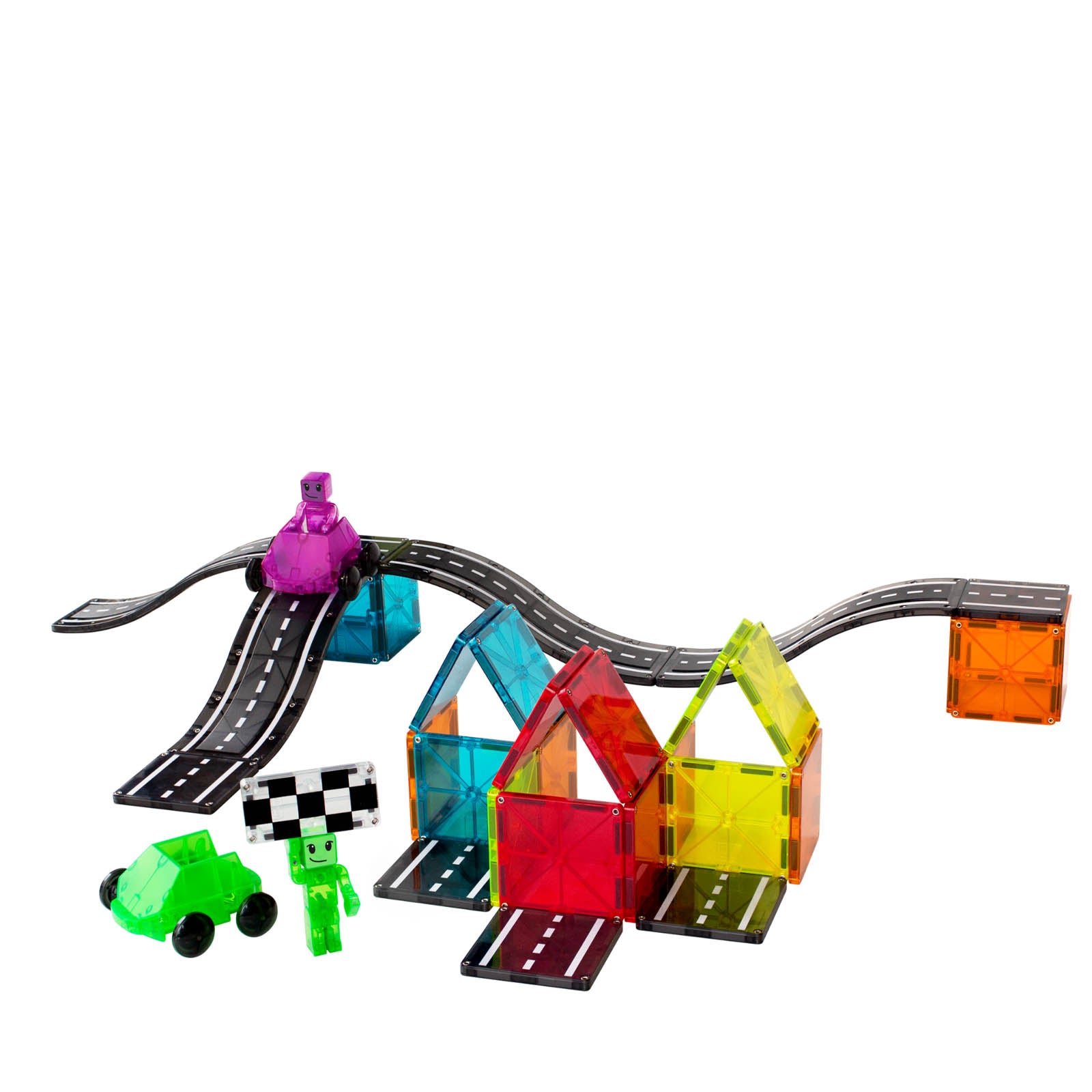 Downhill Duo - Roads and Cars 40 Piece Set