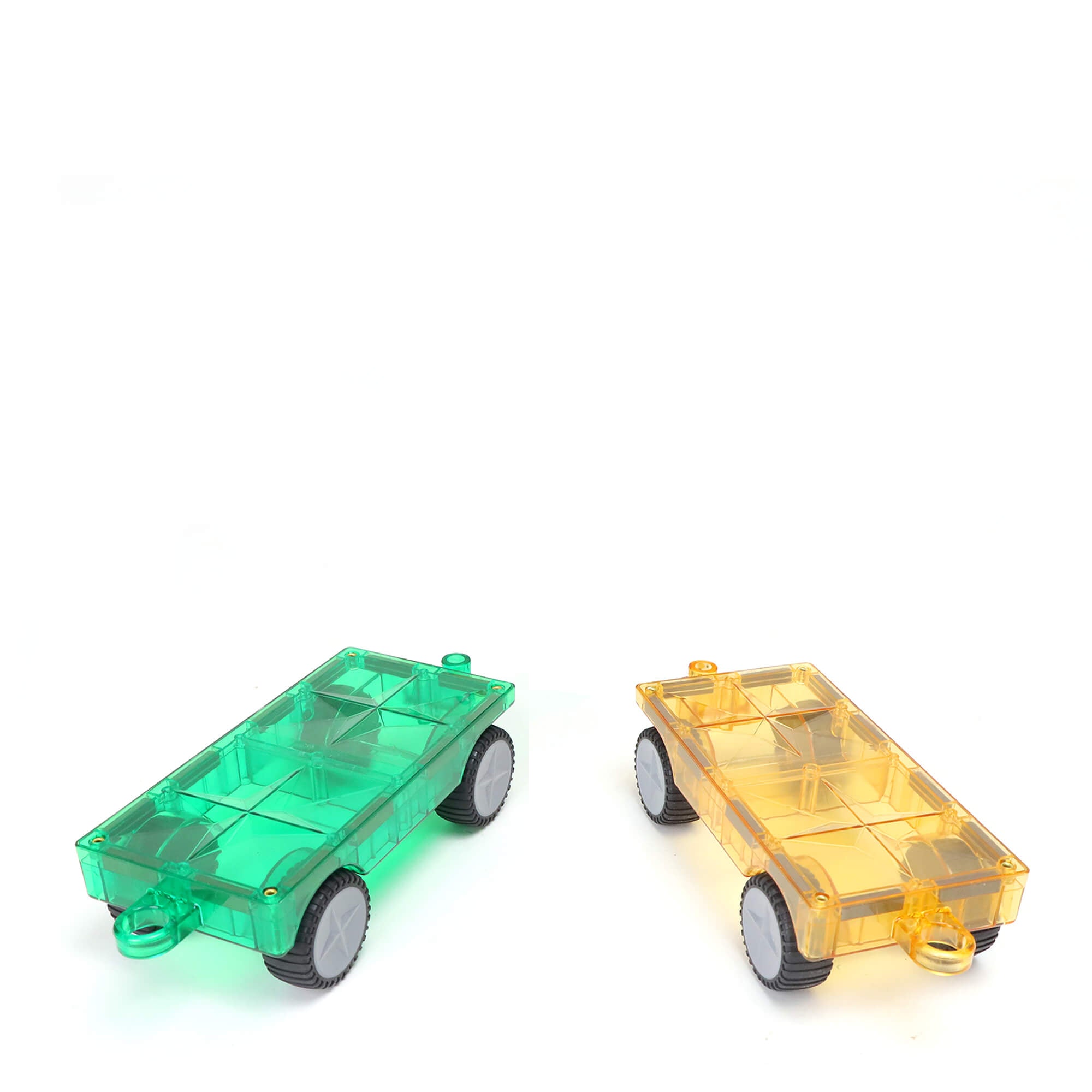 Magnetic Cars - Green & Yellow 2 Pieces
