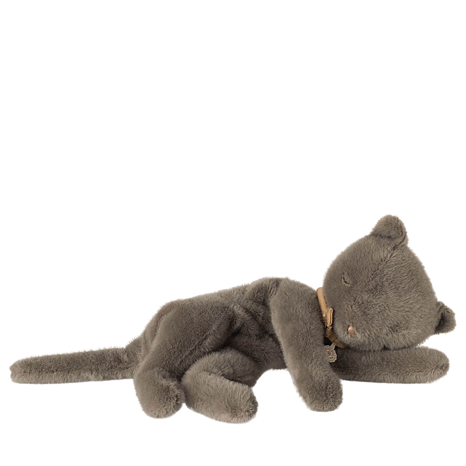 Sleeping Kitten Plush - Medium - Grey