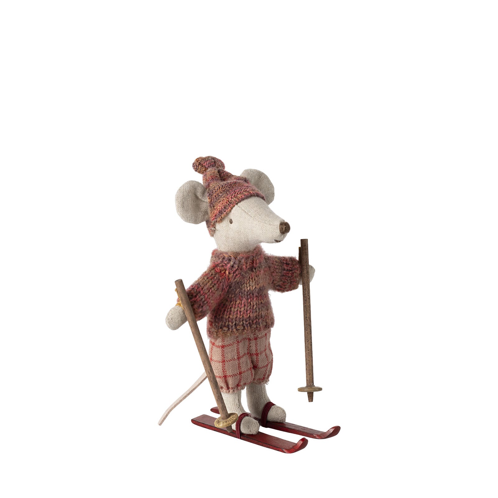 Winter Mouse With Ski Set - Big Sister - Rose