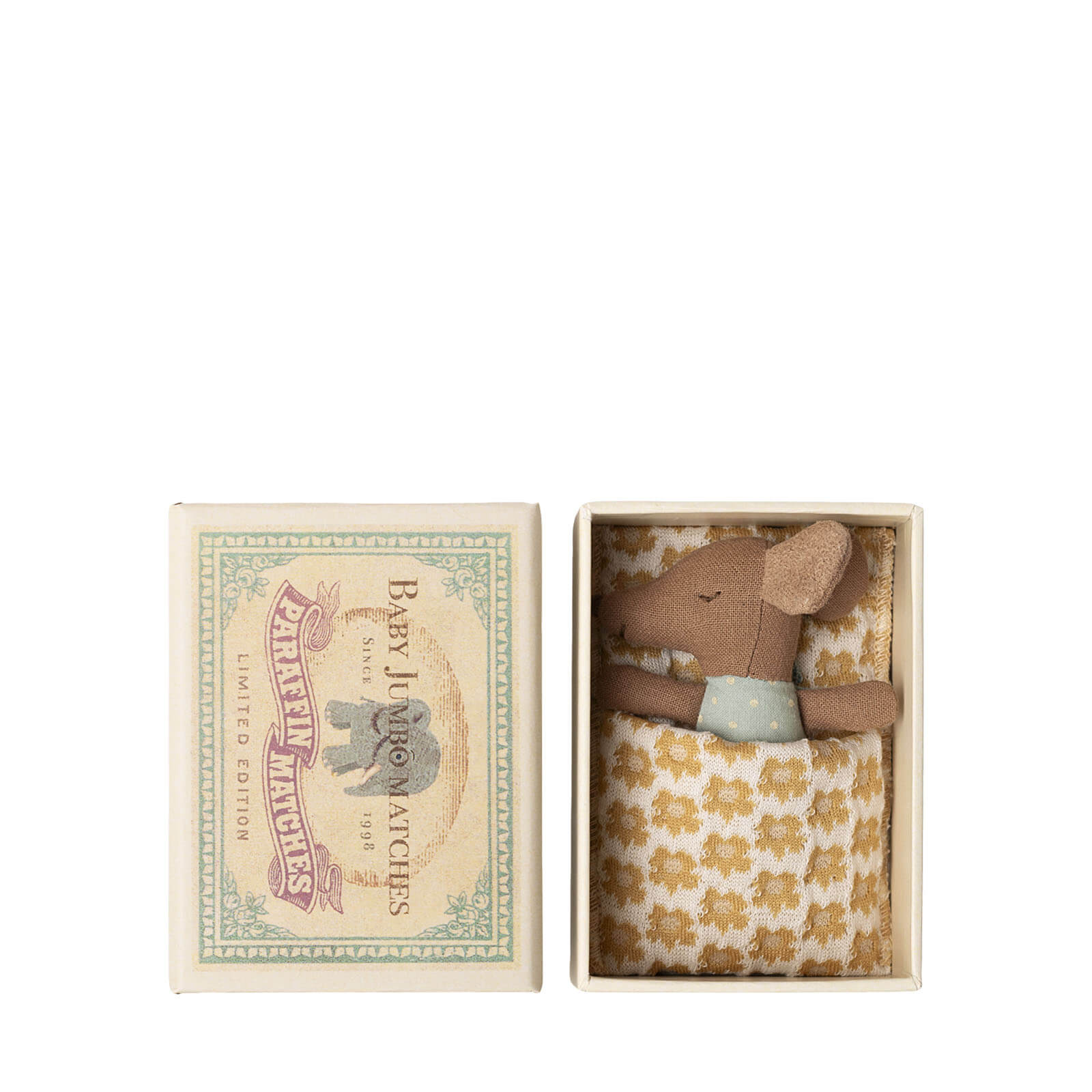 Sleepy Wakey Baby Mouse In Matchbox - Blue