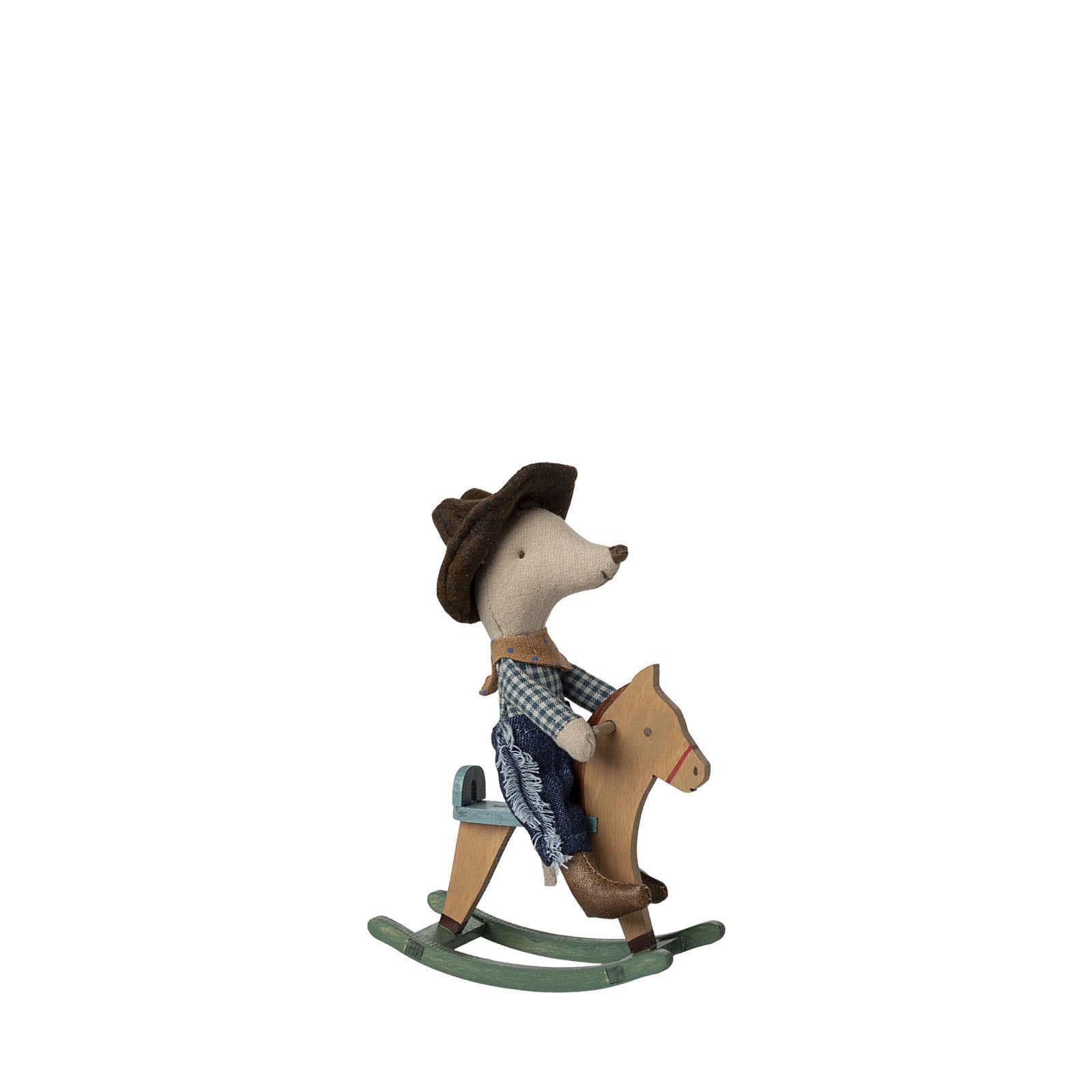 Cowboy Mouse On Rocking Horse - Little Brother
