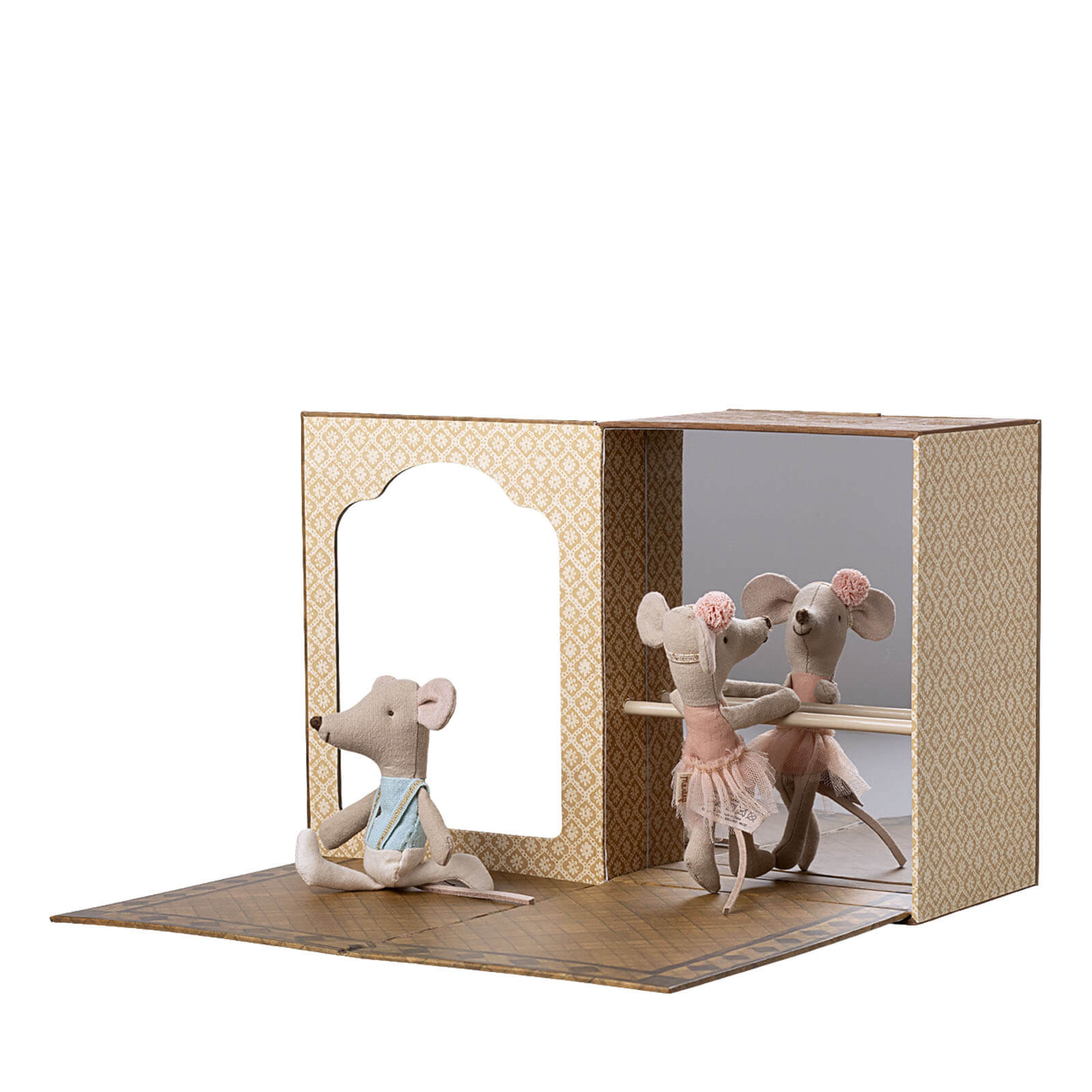 Ballet Mice In Dance Studio - Little Sister and Brother