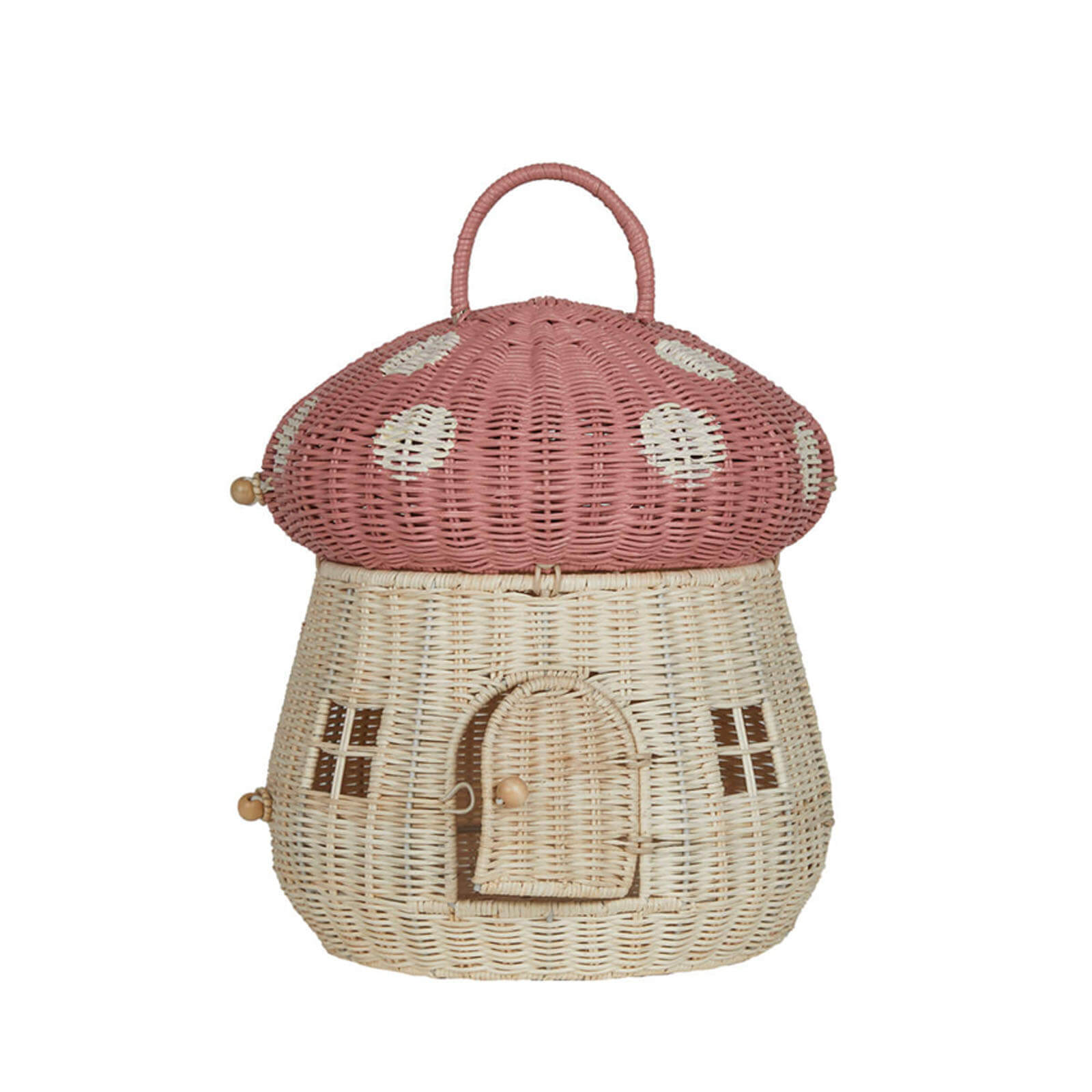 Rattan Mushroom Doll House - Musk
