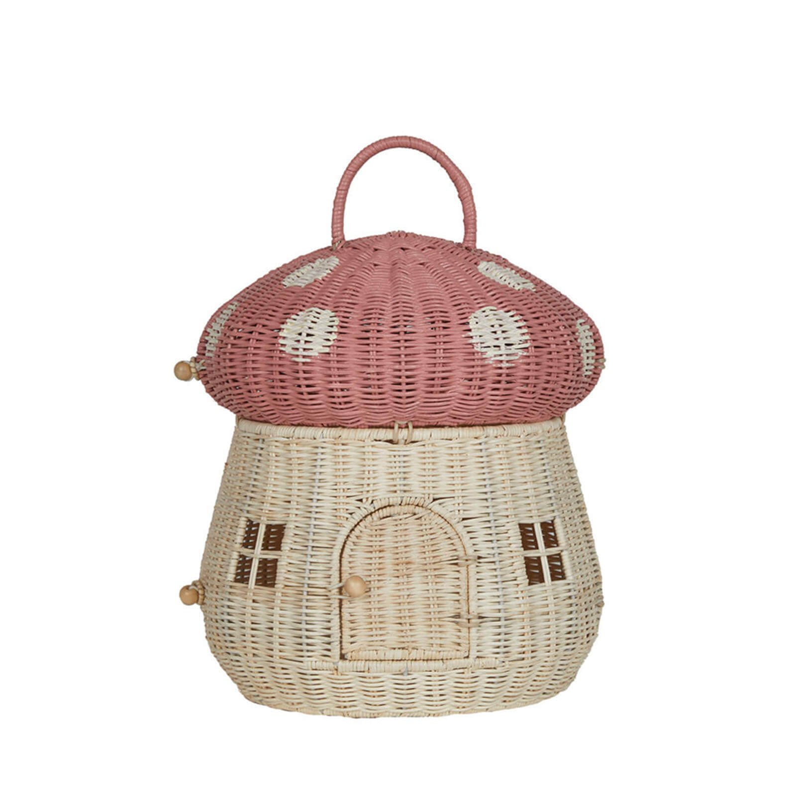 Rattan Mushroom Doll House - Musk