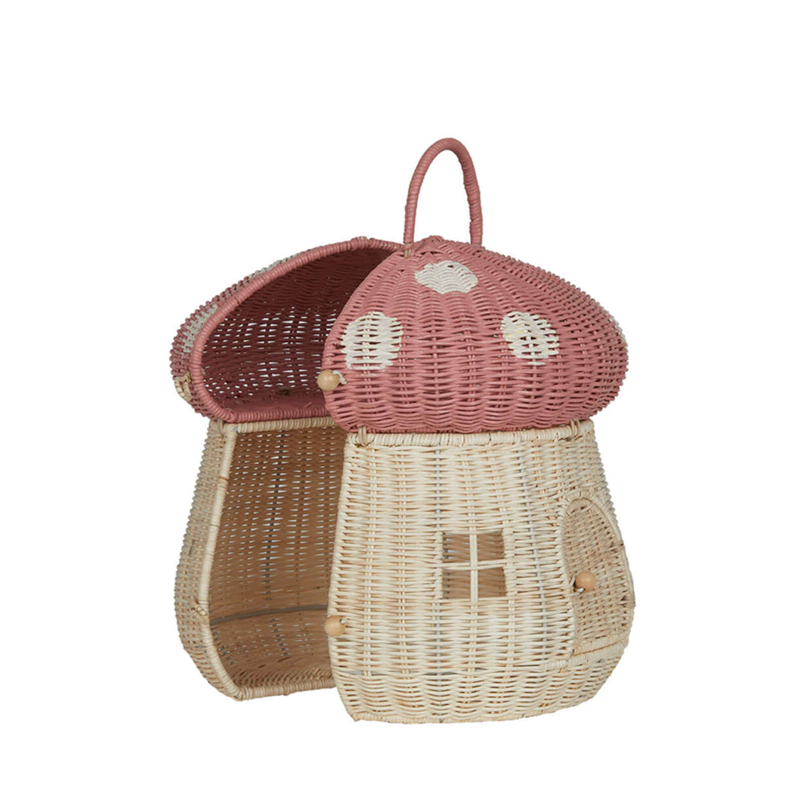 Rattan Mushroom Doll House - Musk