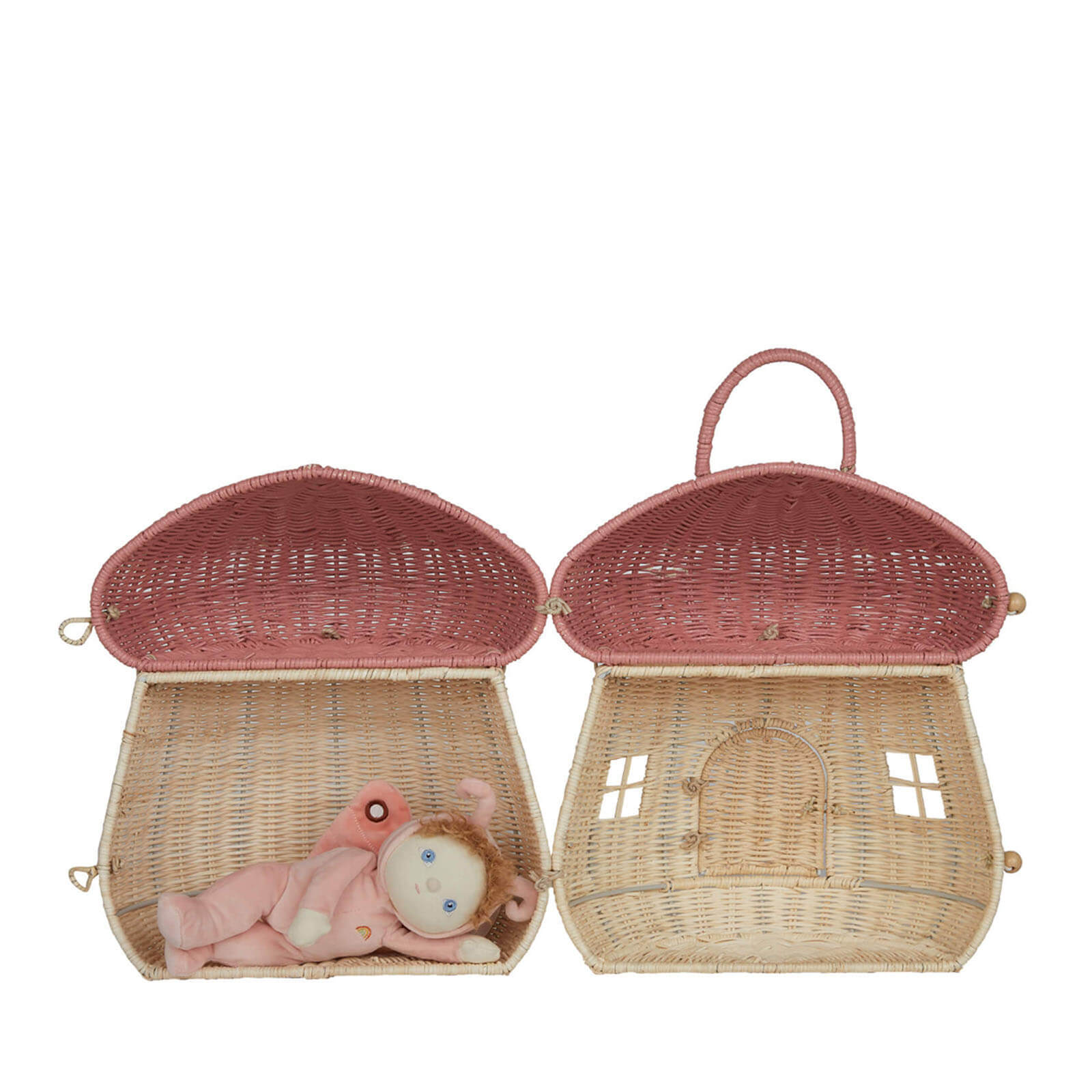 Rattan Mushroom Doll House - Musk