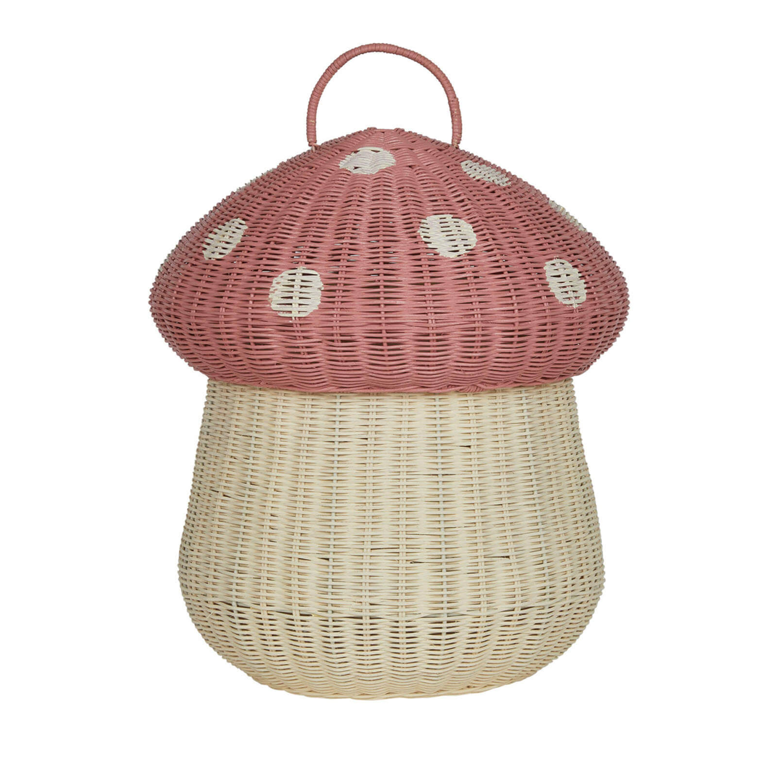 Rattan Mushroom Storage Basket - Musk
