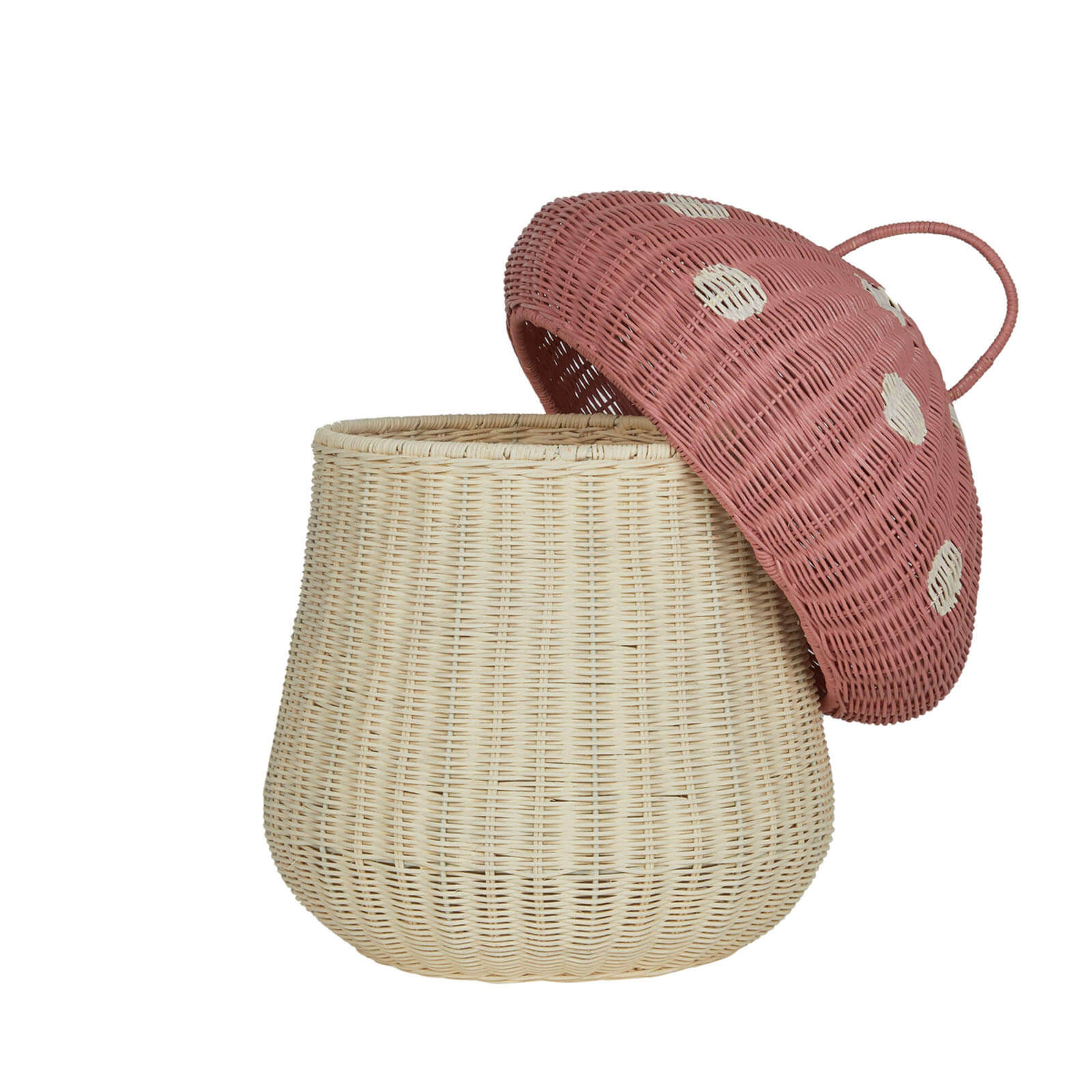 Rattan Mushroom Storage Basket - Musk
